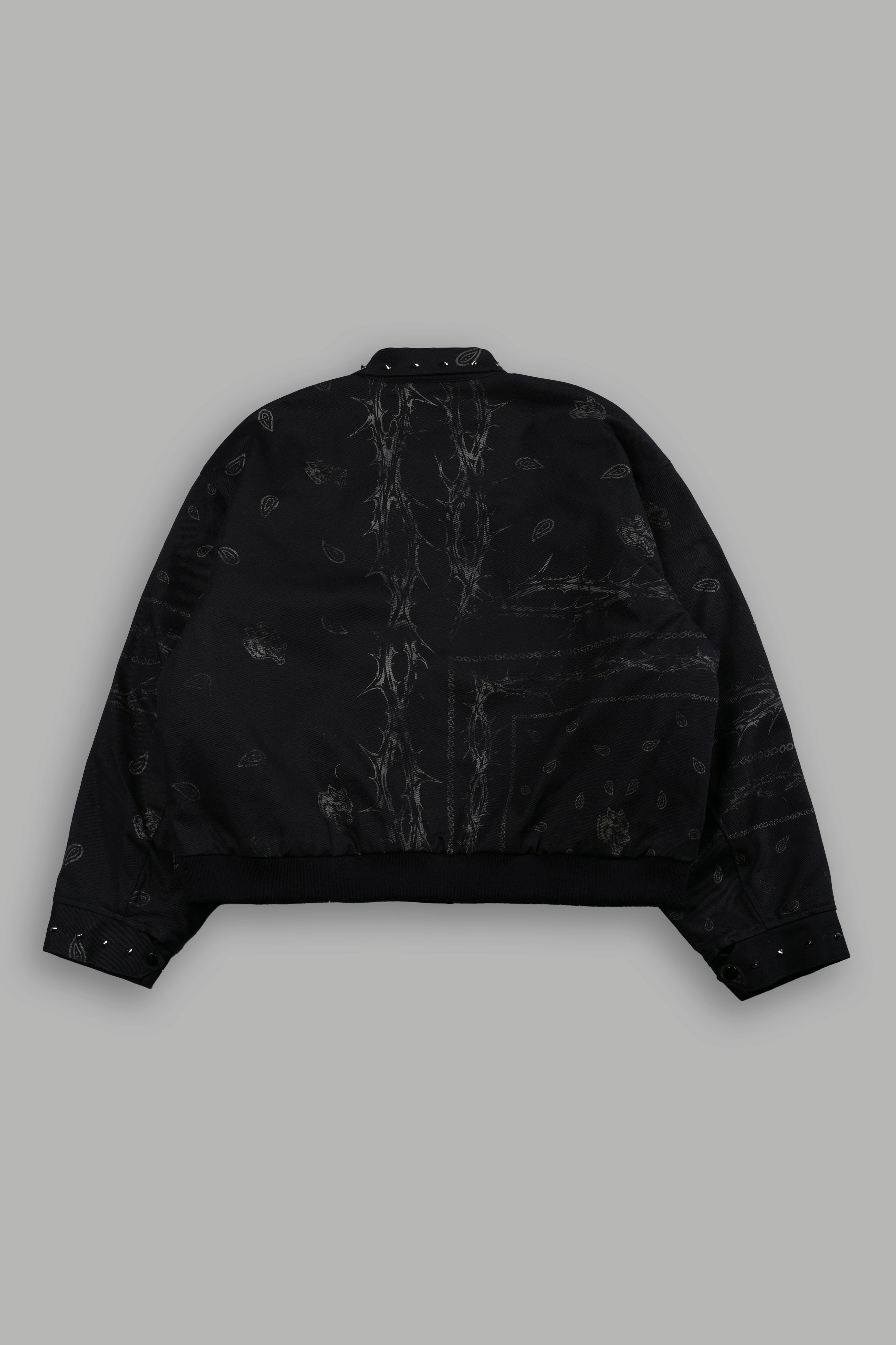 Studded Wolves Pyramid Moe Jacket in Black Thorn Paisley – DarcSport