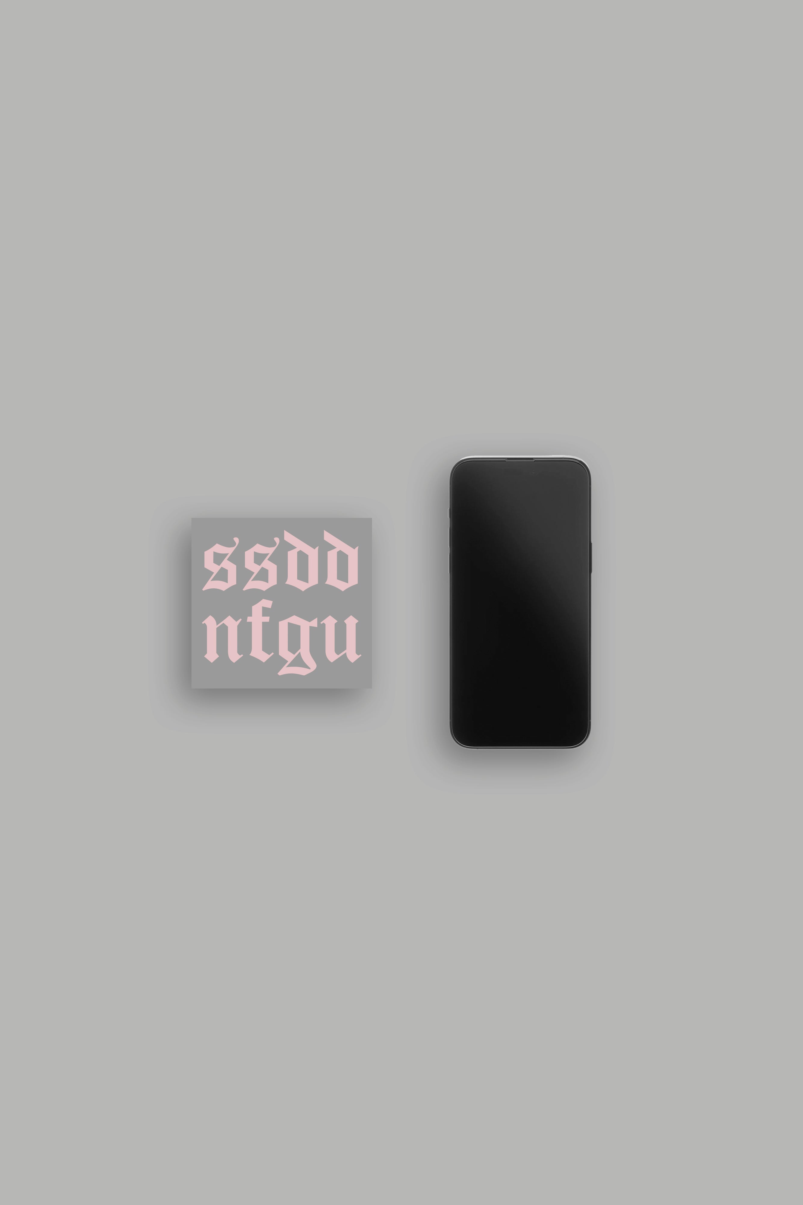 SSDDNFGU Small Vinyl Decal in Blush Pink