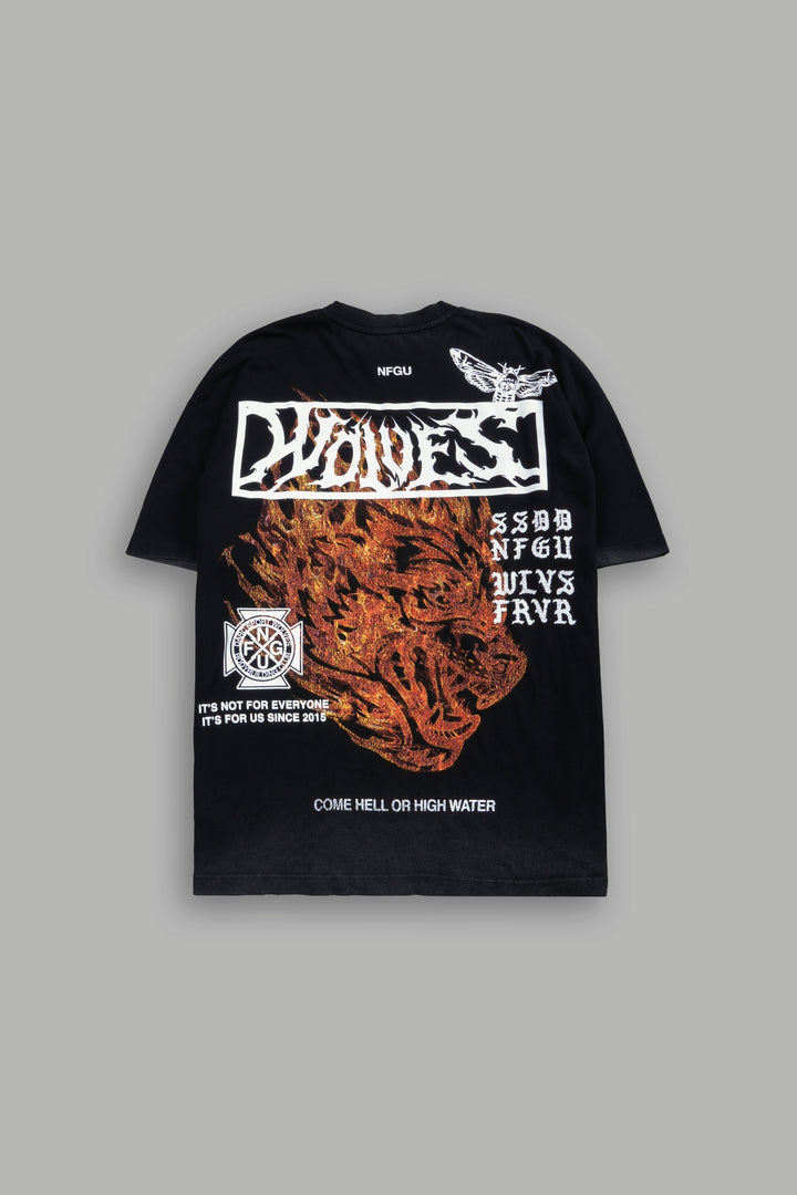 Come Hell Or High Water NFGU Premium Oversized Tee in Black