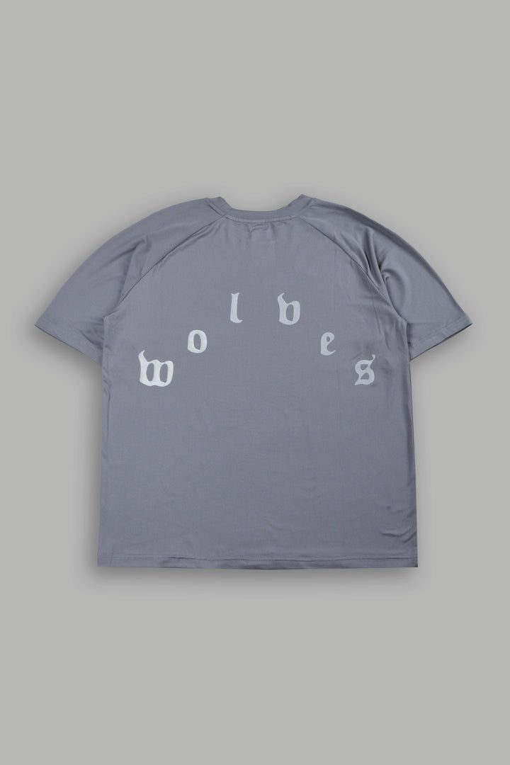 Pyramid V3 Dry Wolf Raglan Ss Tee In Slate Gray