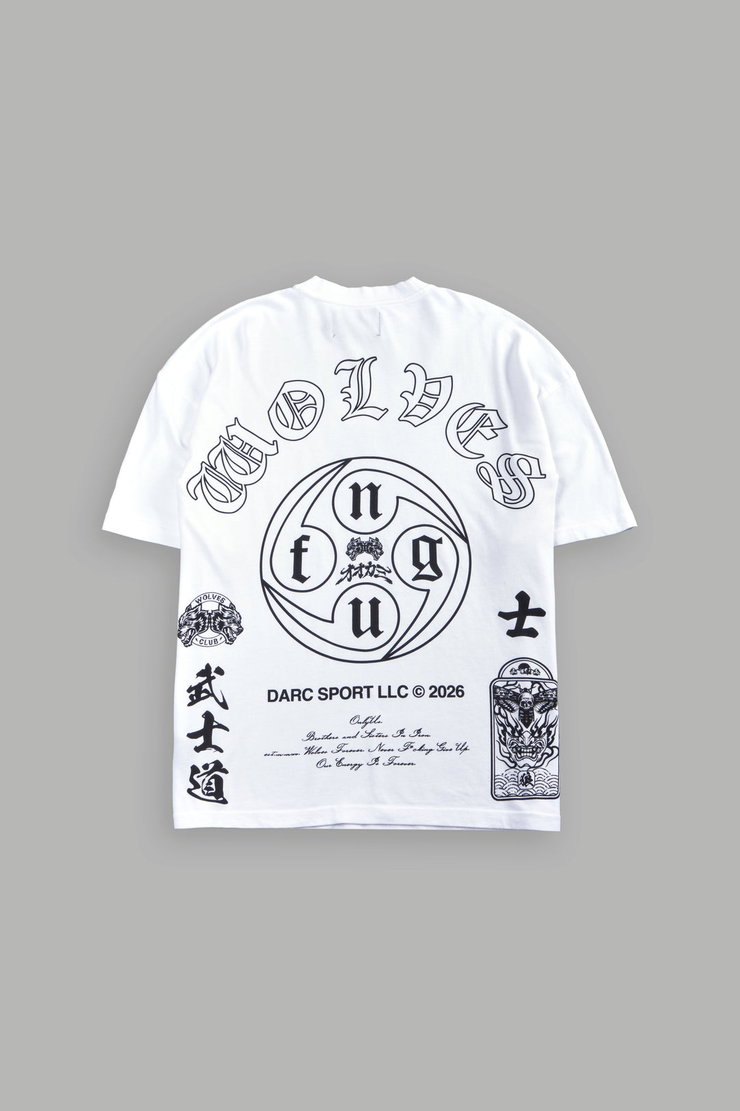 Kazoku Okami Premium Oversized Tee in White