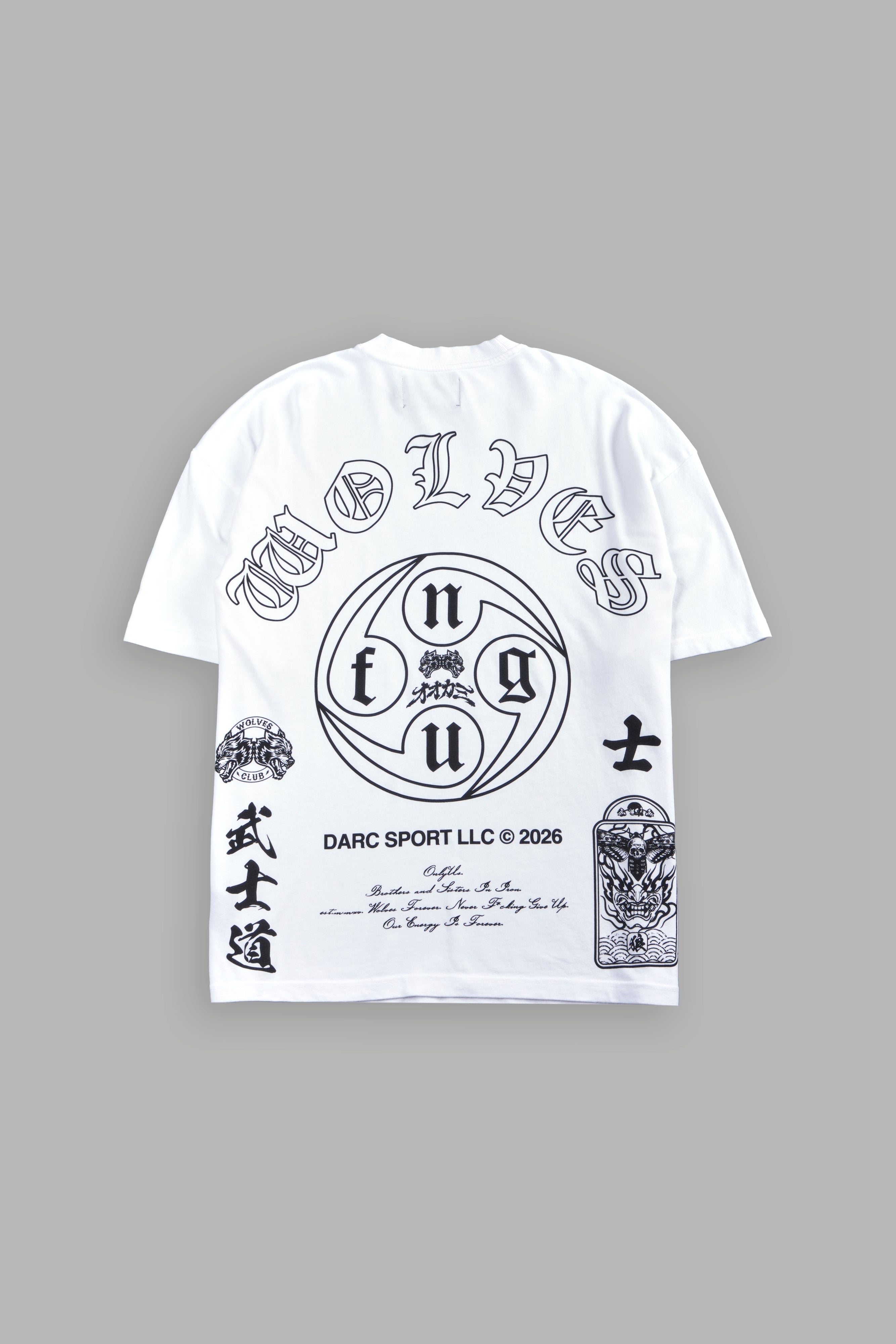 Kazoku Okami Premium Oversized Tee in White