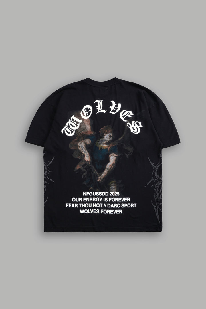 Saint "Side By Side" Series Premium Oversized Tee in Black