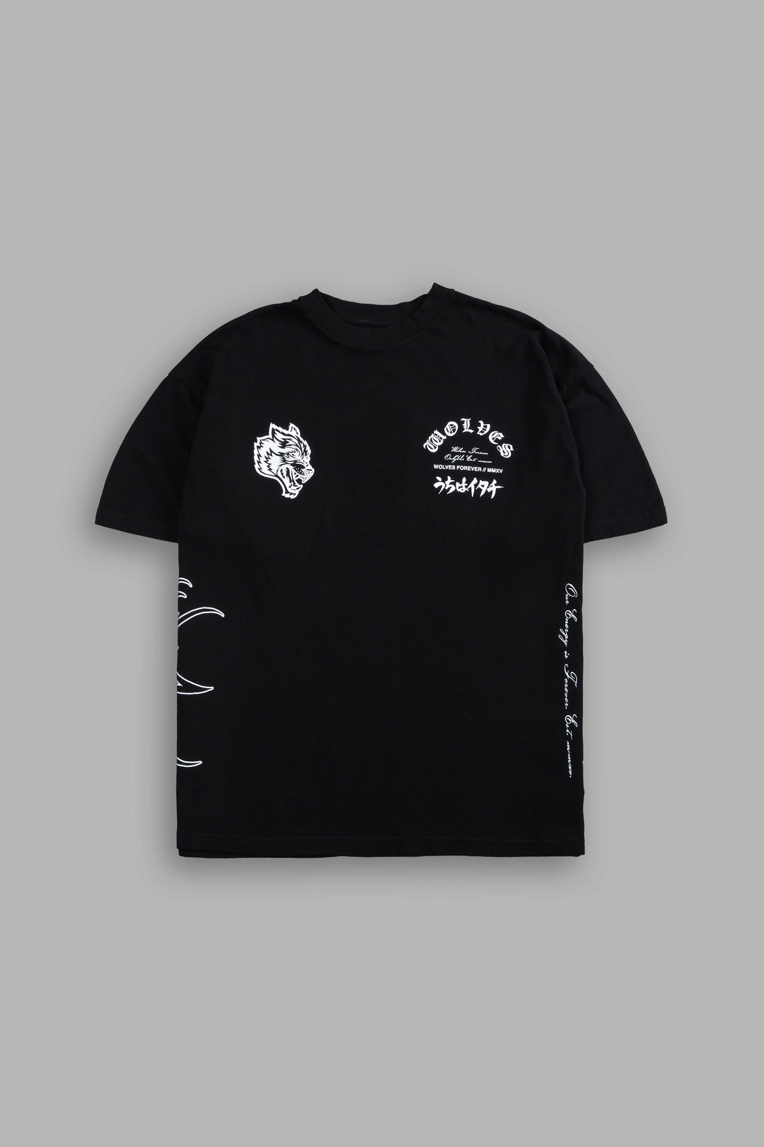 Itachi Akatsuki "Side By Side" Oversized Tee in Black