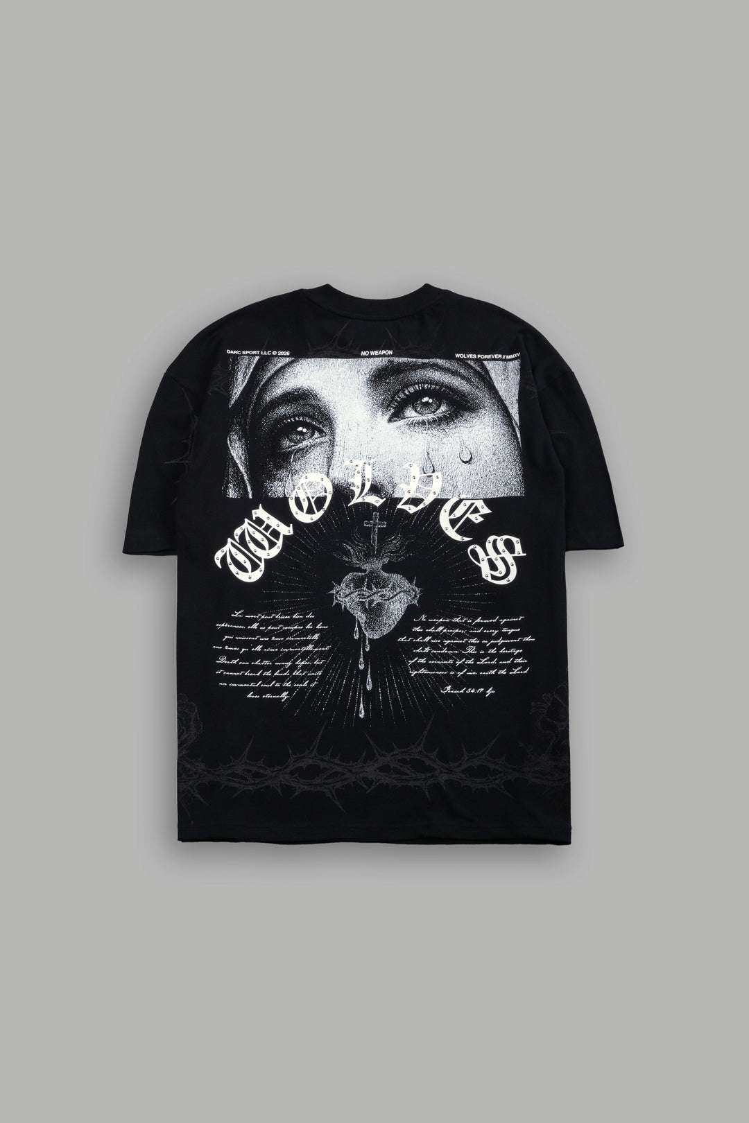 Sanctified Premium Oversized Tee in Black