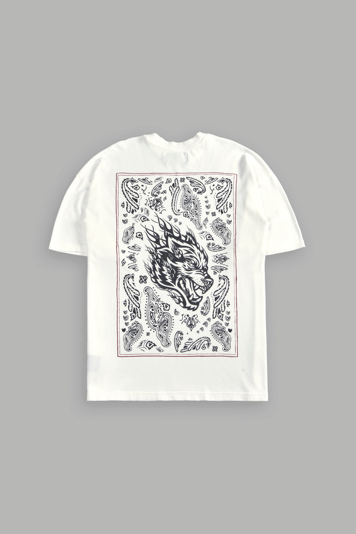 Western V2 "Premium" Oversized Tee in Cream