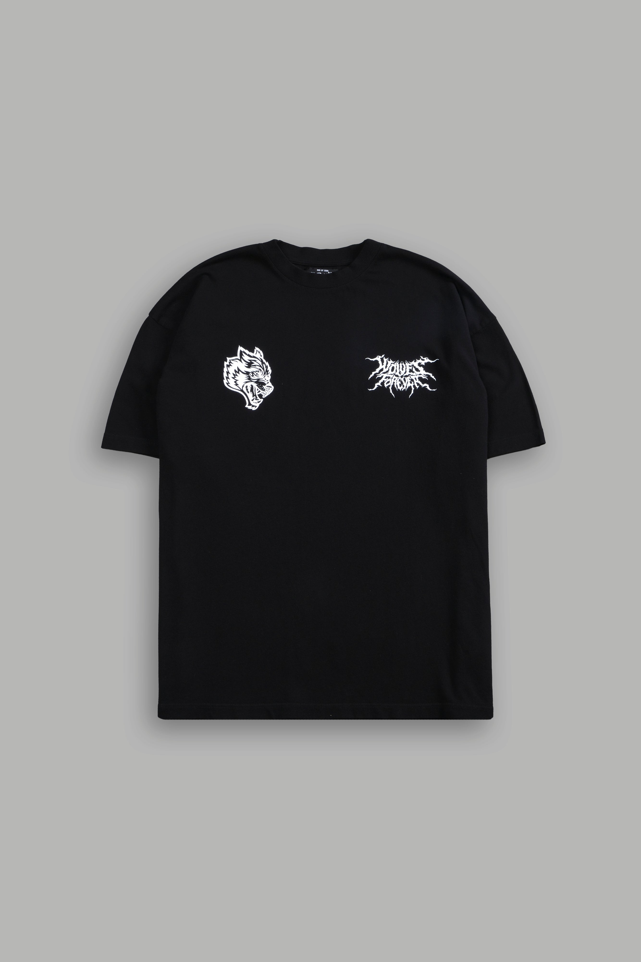 Sung Jinwoo "Side By Side" Series Premium Oversized Tee in Black