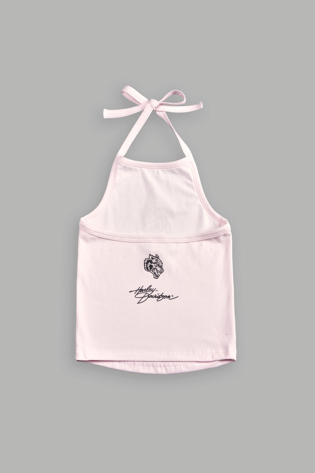 H-D X Wolves Tara Halter Top in Blush Pink