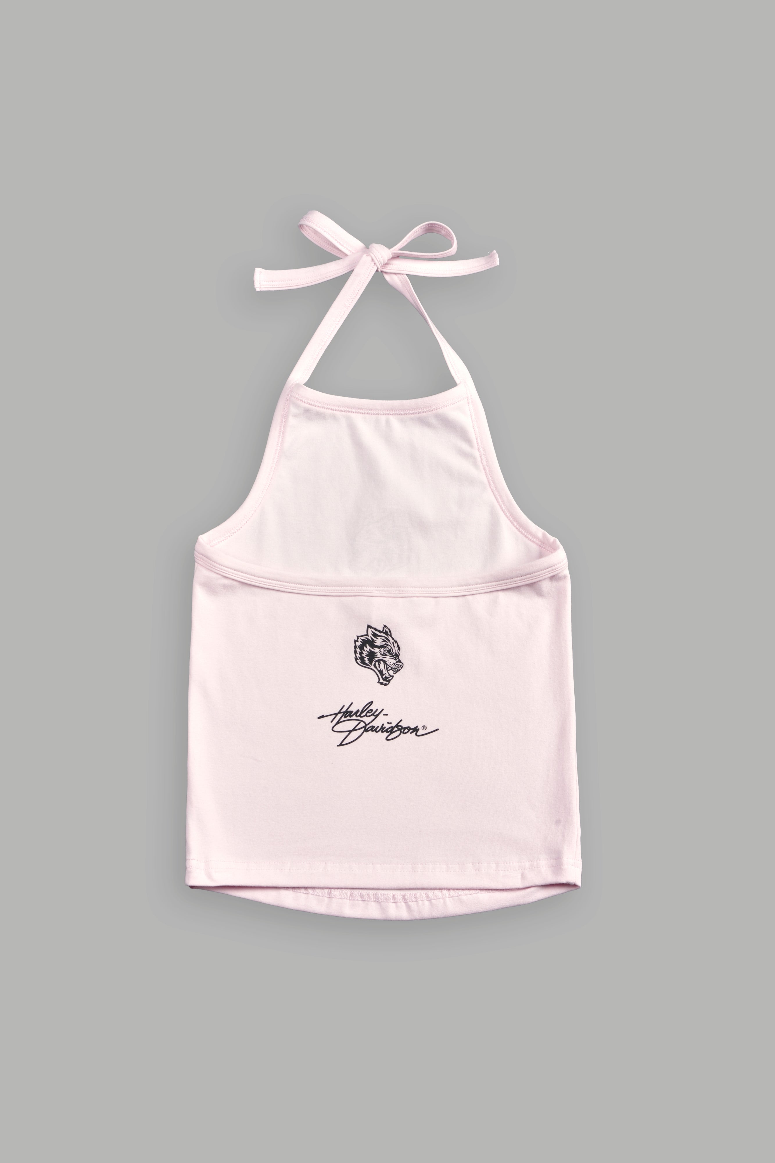H-D X Wolves Tara Halter Top in Blush Pink