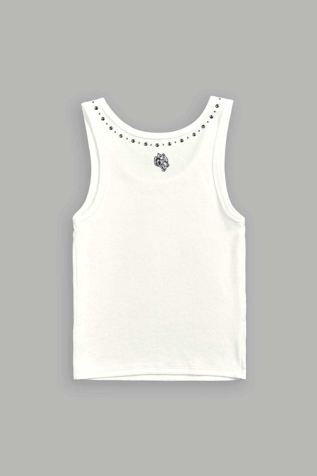 Stud Pyramid Liv Tank Top in White