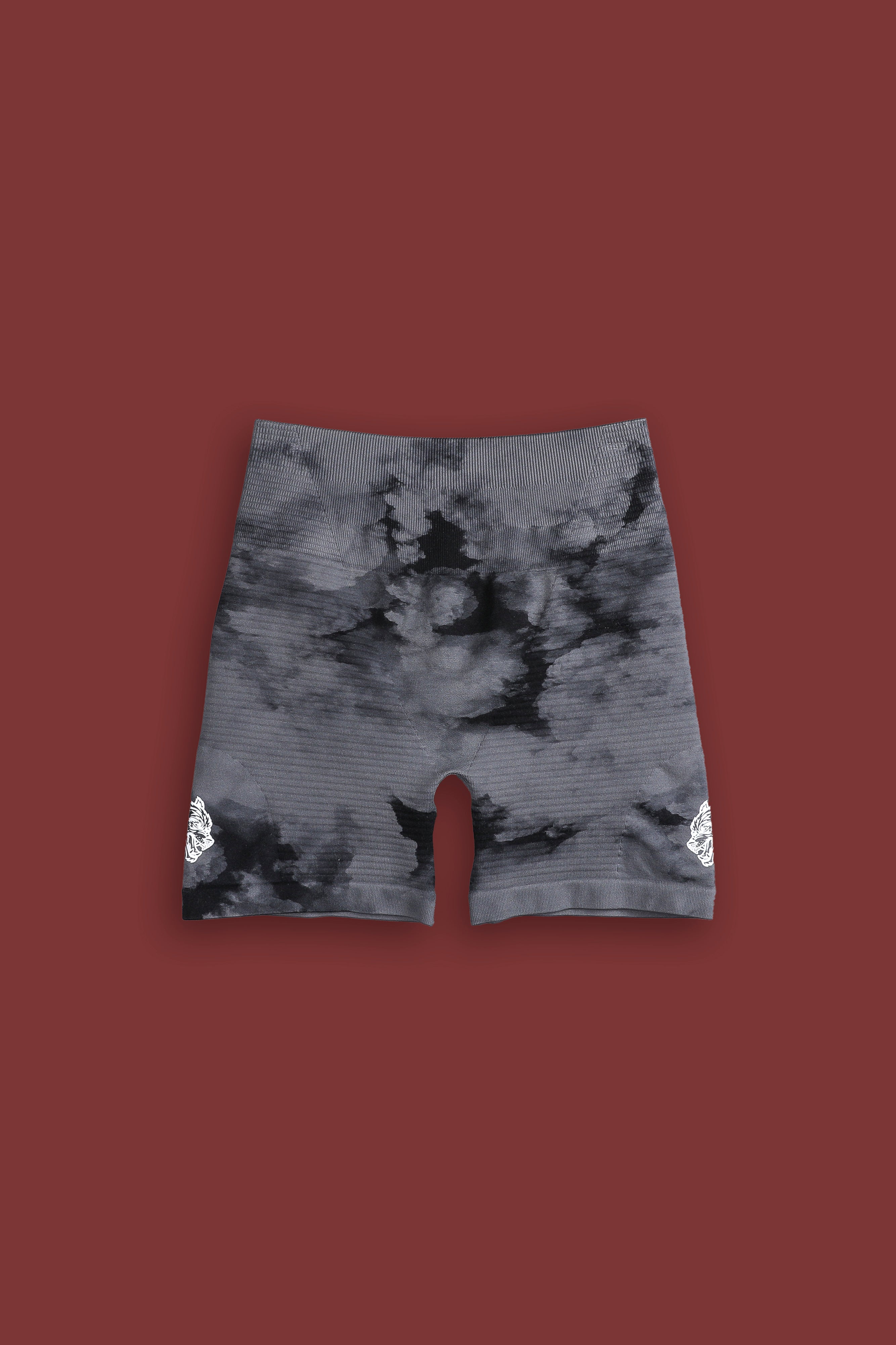Dual Everson Seamless "Valencourt" Shorts in Black Ghost Clouds