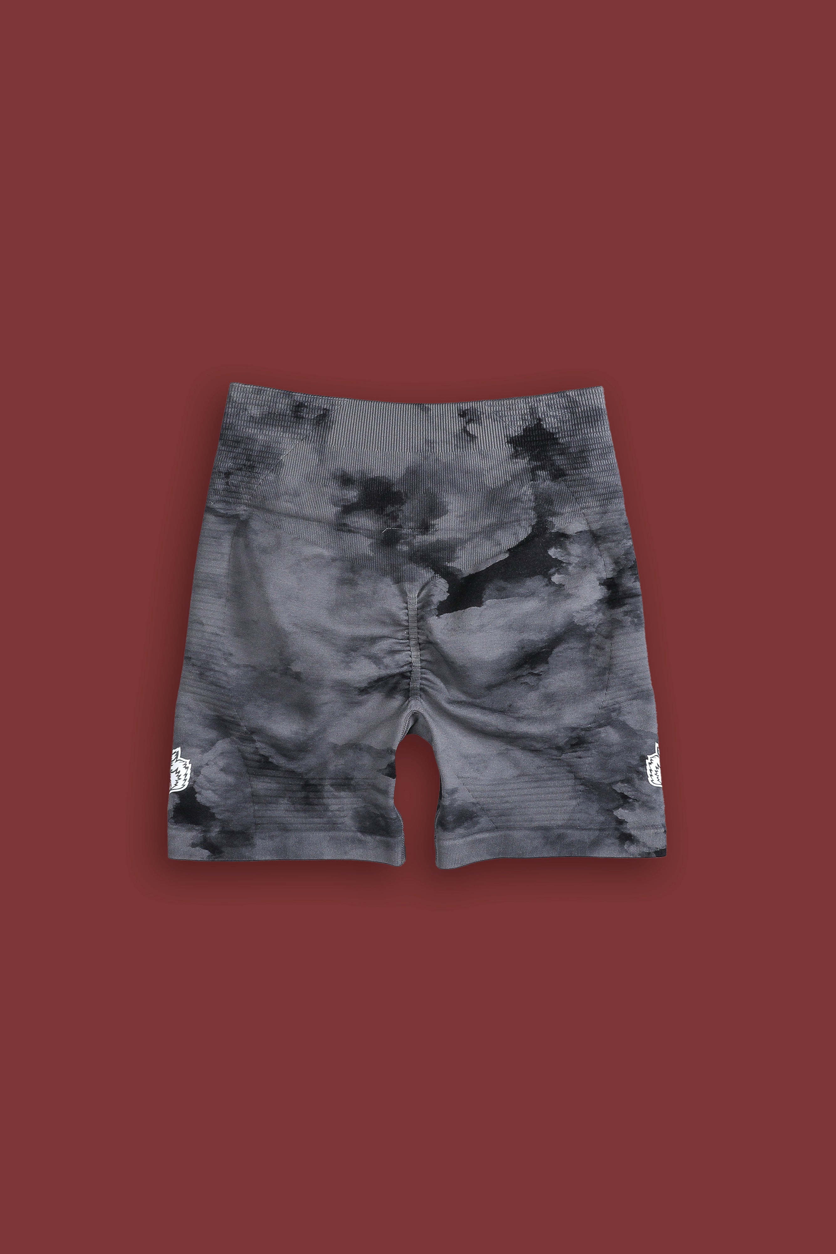 Dual Everson Seamless "Valencourt" Shorts in Black Ghost Clouds