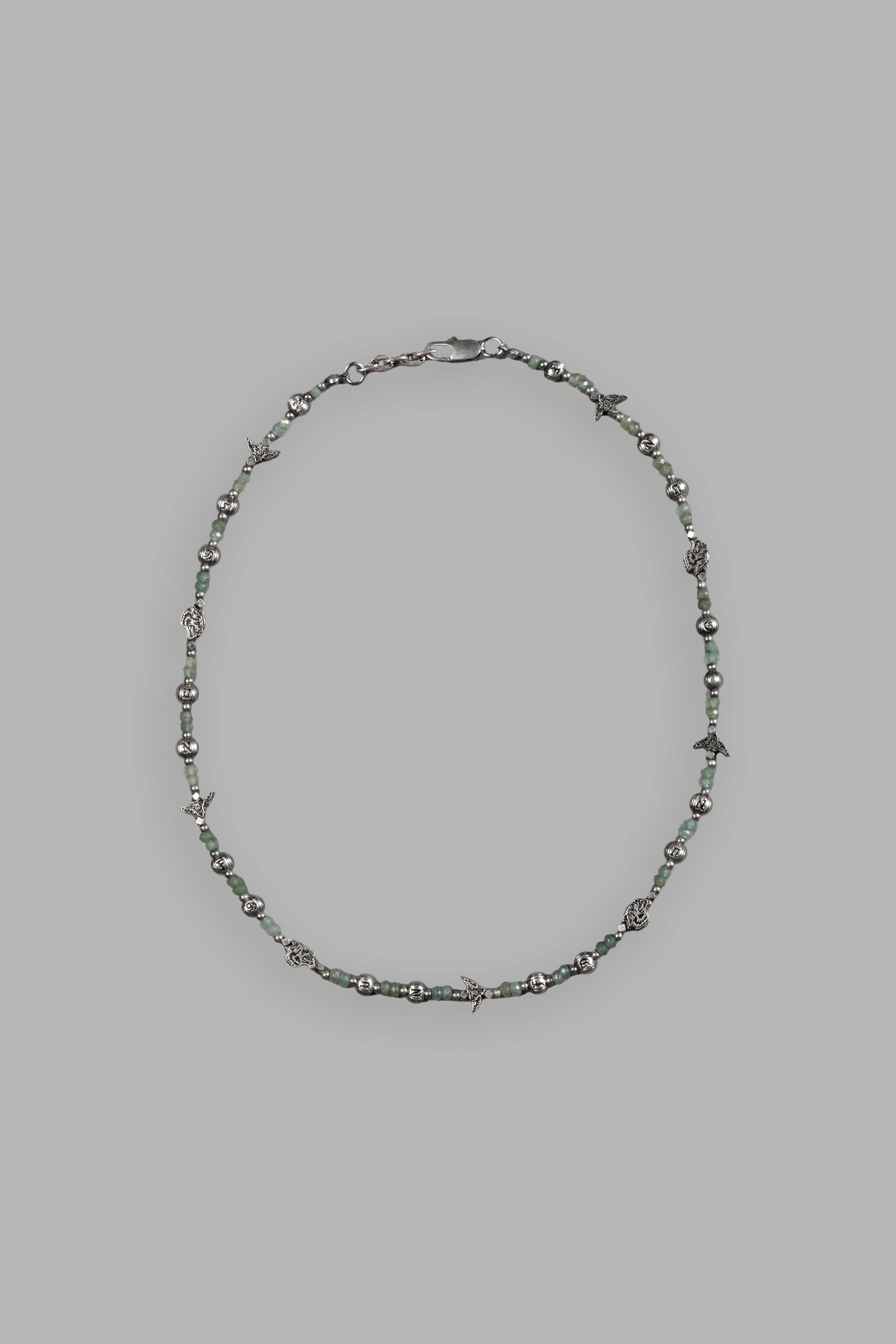 NFGU Gemstone Necklace in Sage
