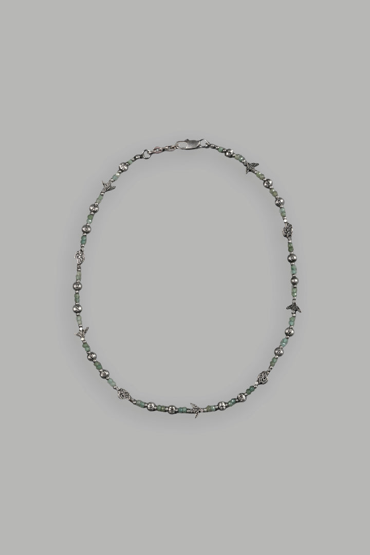NFGU Gemstone Necklace in Sage