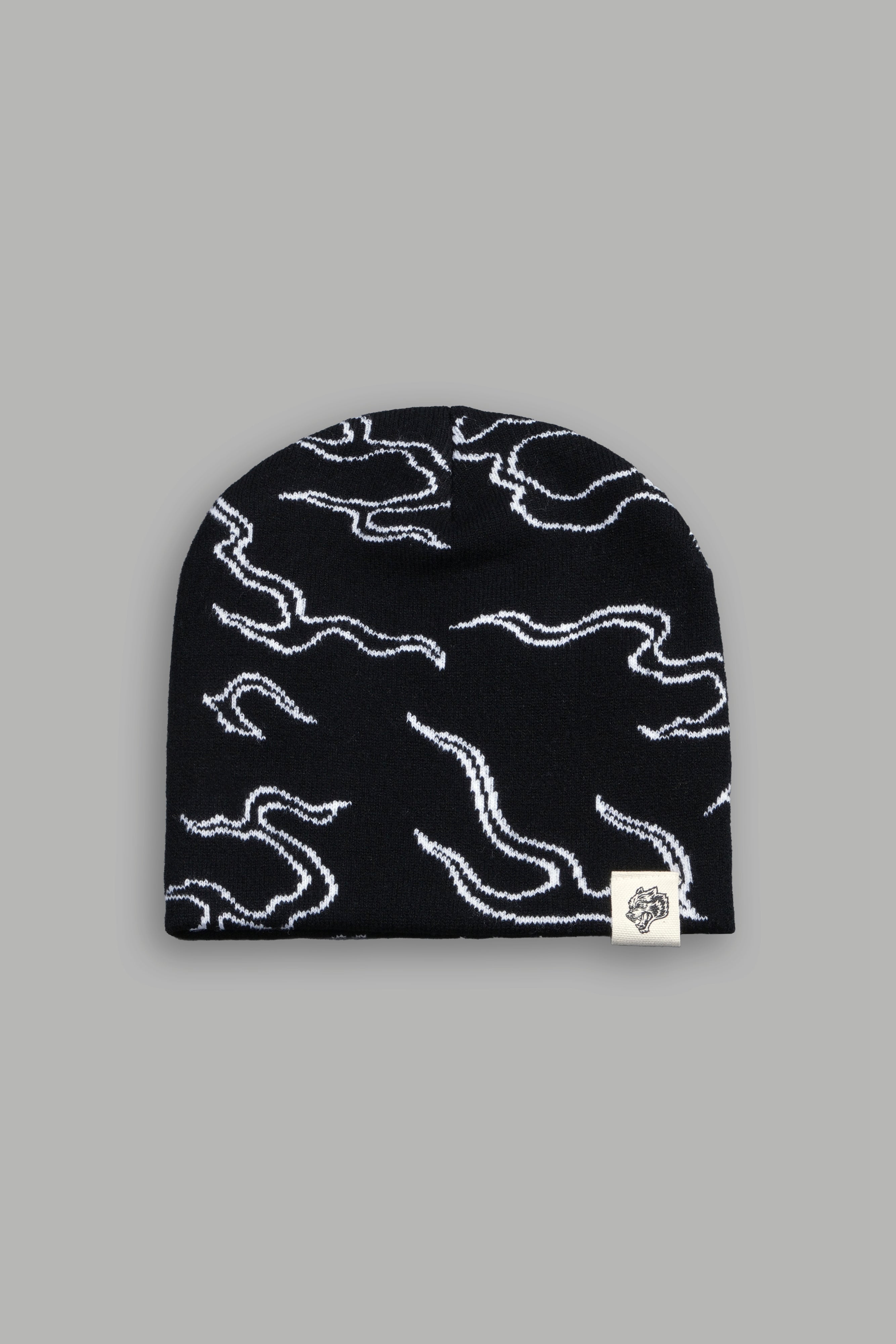 Our Fire Cap Beanie in Black/White