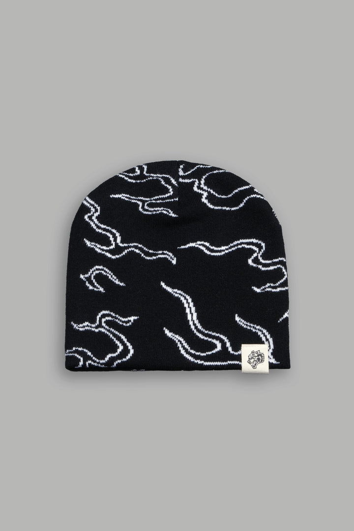 Our Fire Cap Beanie in Black/White