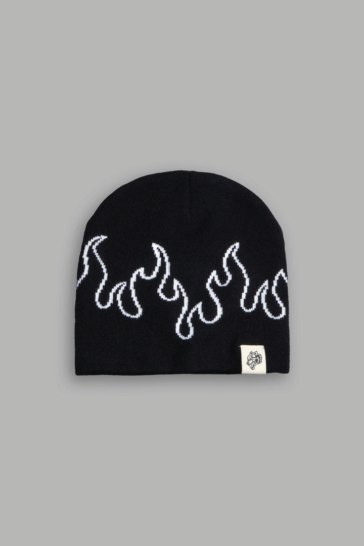 Eternal Flame Cap Beanie in Black