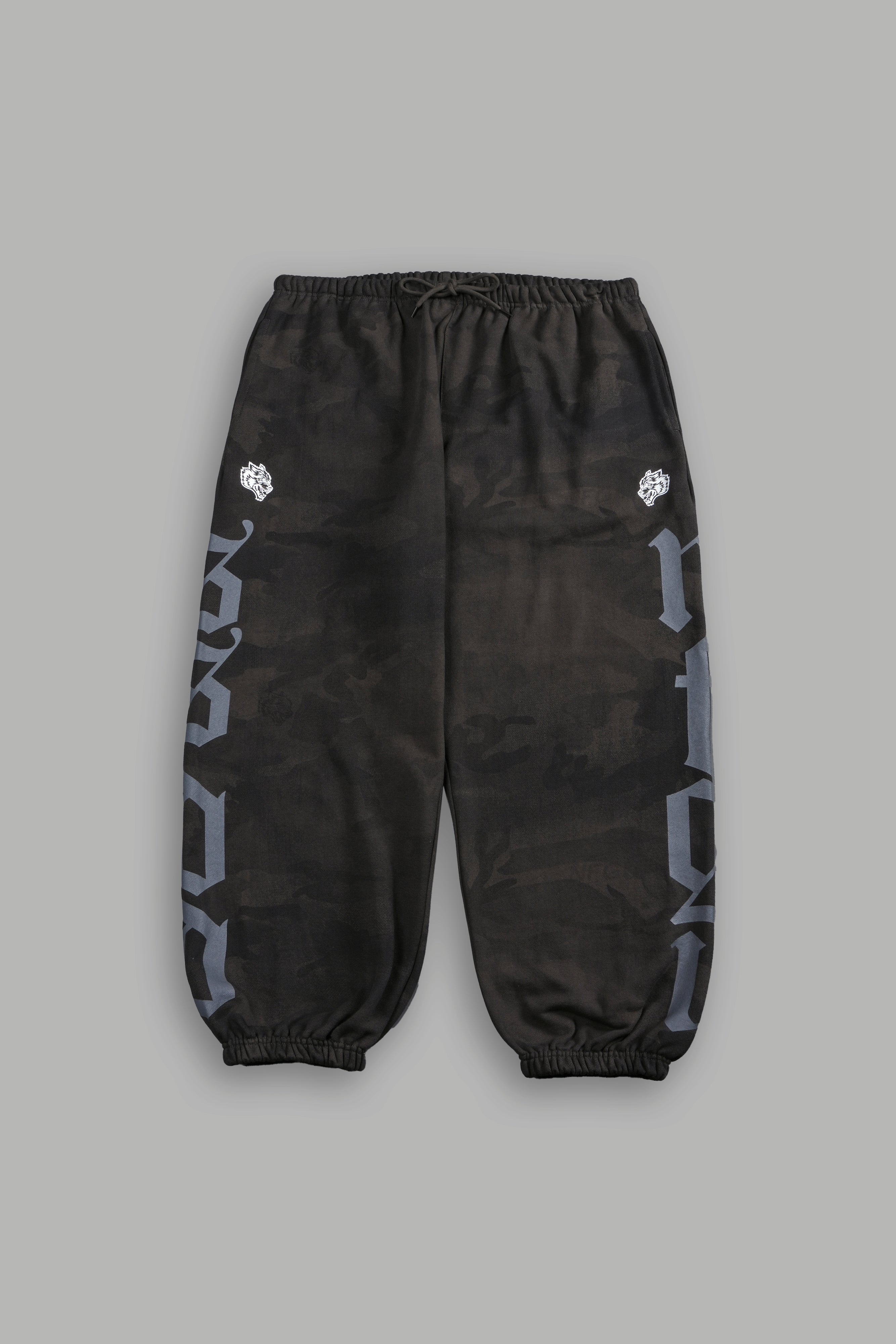 Our Mantra Lounger Sweat Pants in Black Vintage Woodland Camo