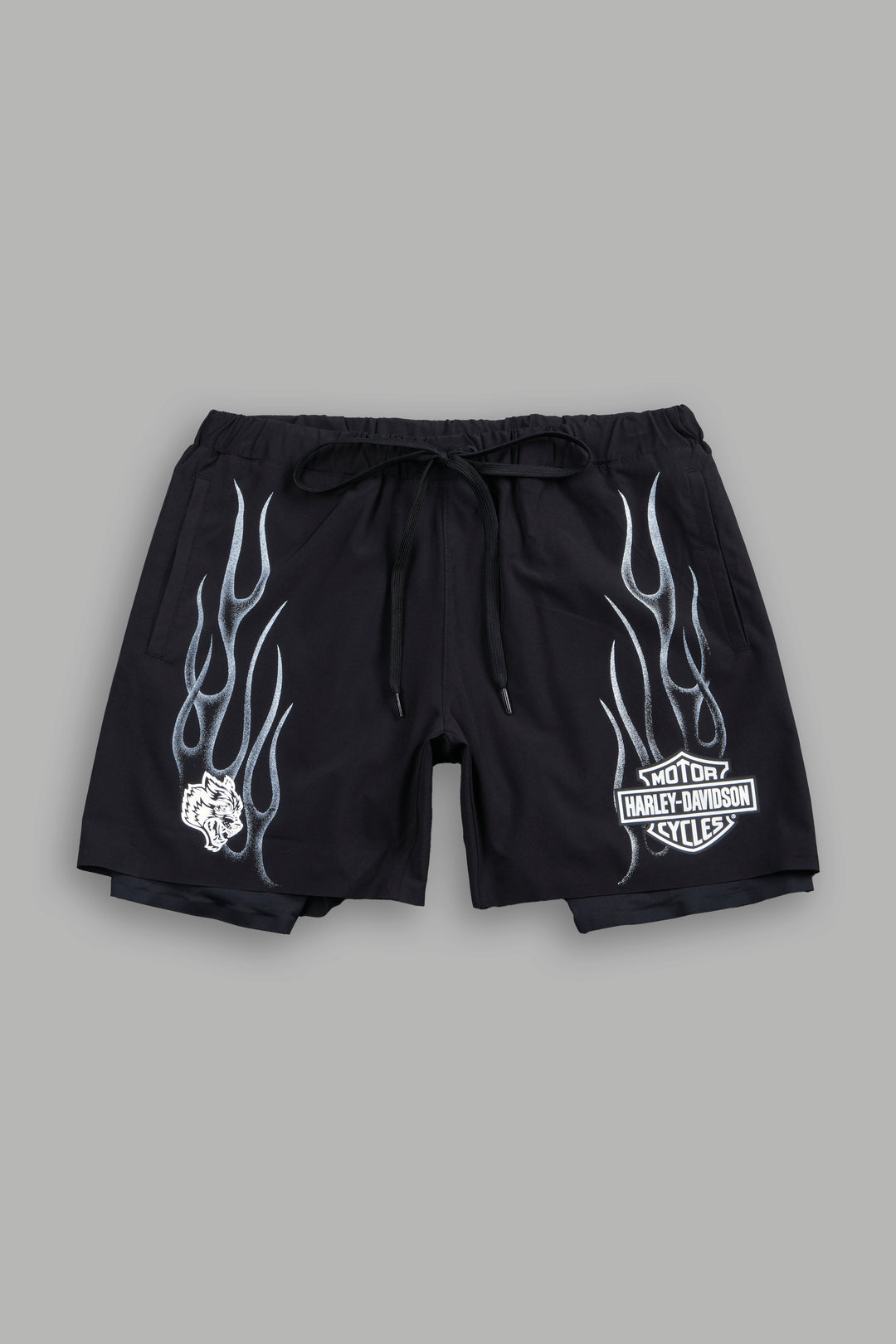 Darc Blossom Compression Shorts in Black