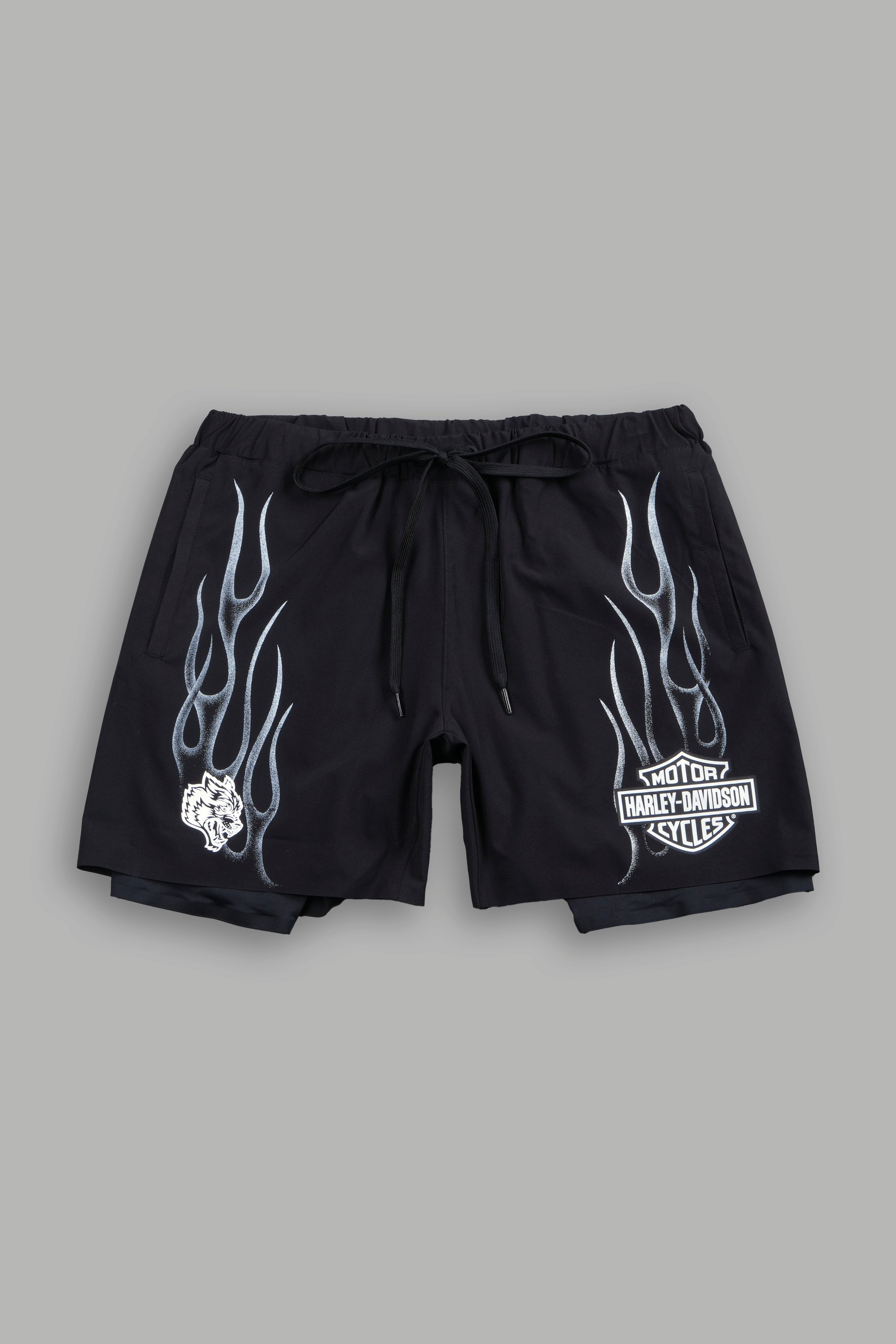Darc Blossom Compression Shorts in Black