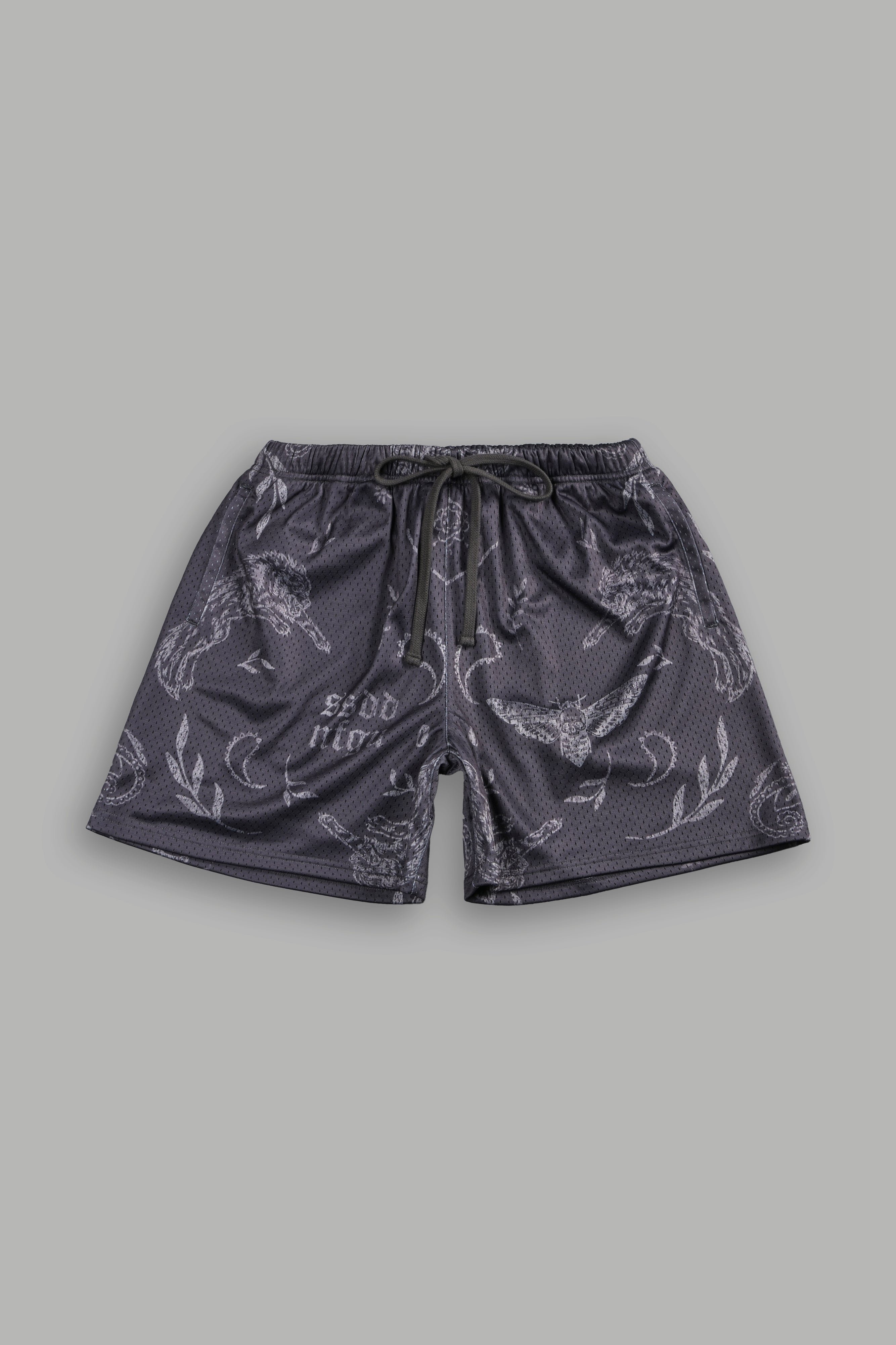 Just Look Up Mesh Shorts in Wolf Gray