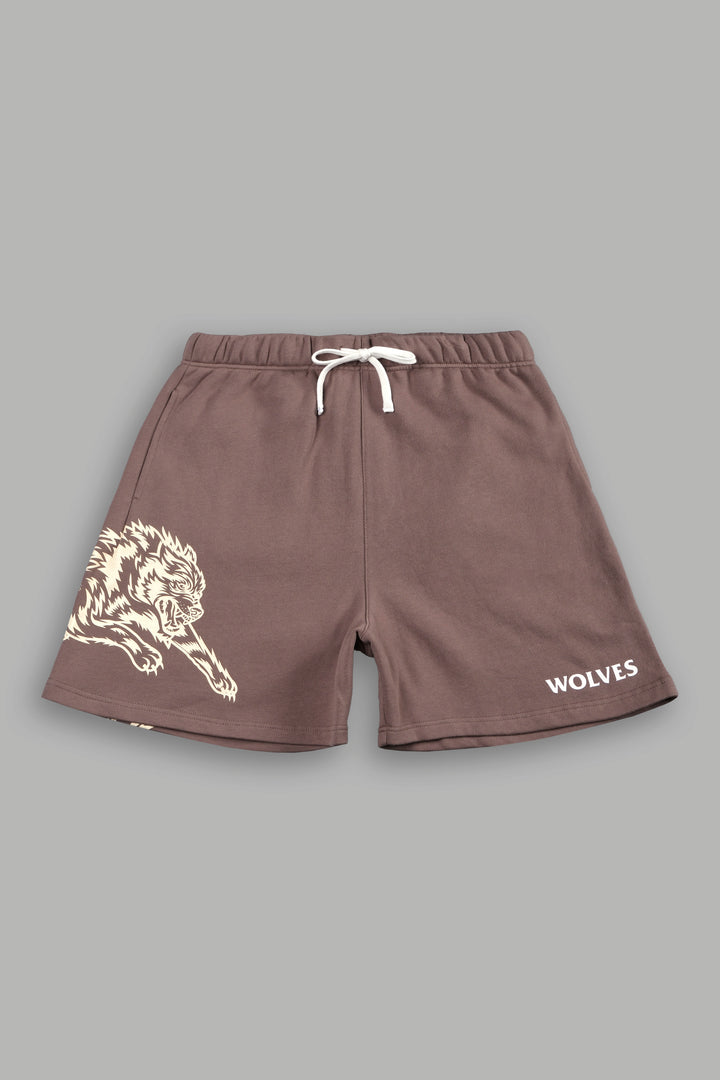 Leap Of Faith V2 Oversized Post Lounge Sweat Shorts In Mojave Brown