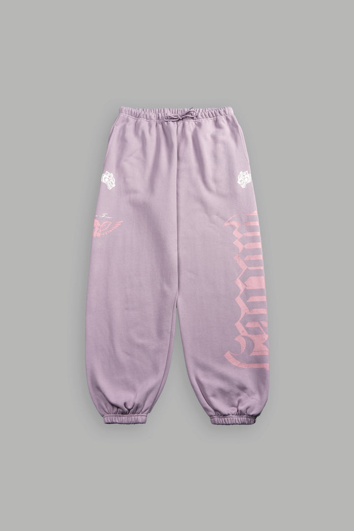 Free Will V2 Lightweight Lounger Sweat Pants in Purple Smoke