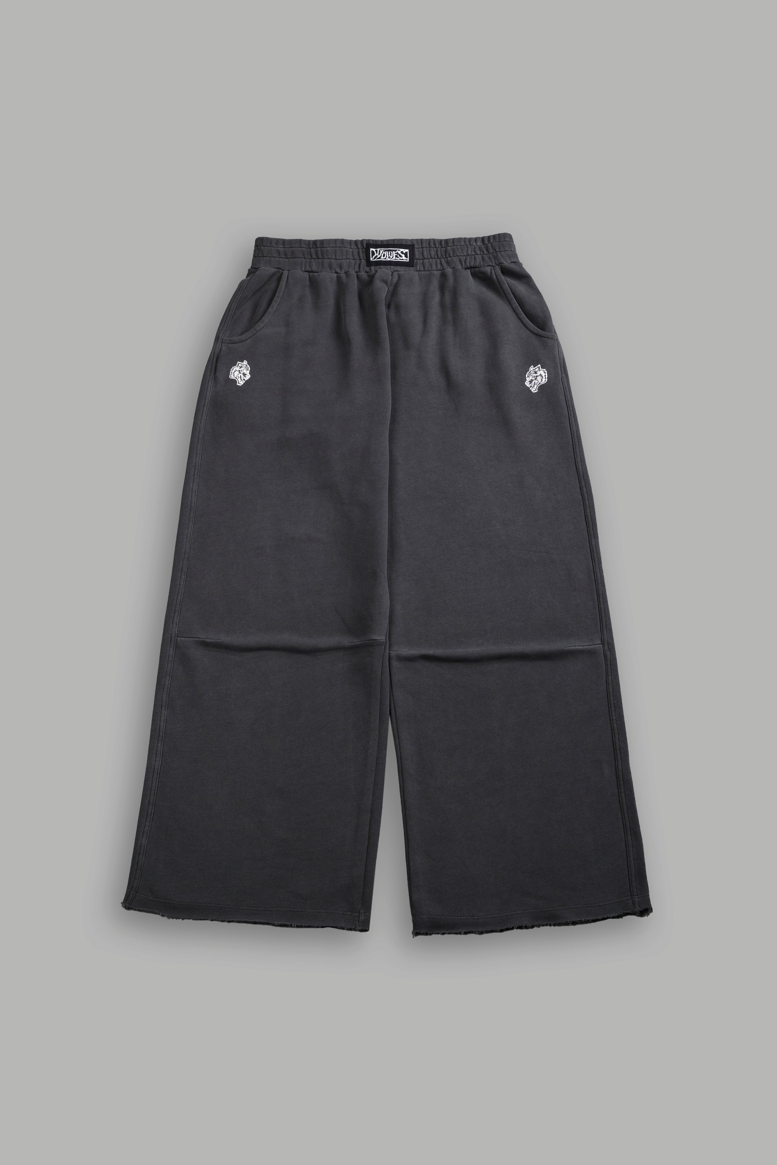 Box Patch Dual Moaty Sweat Pants in Wolf Gray