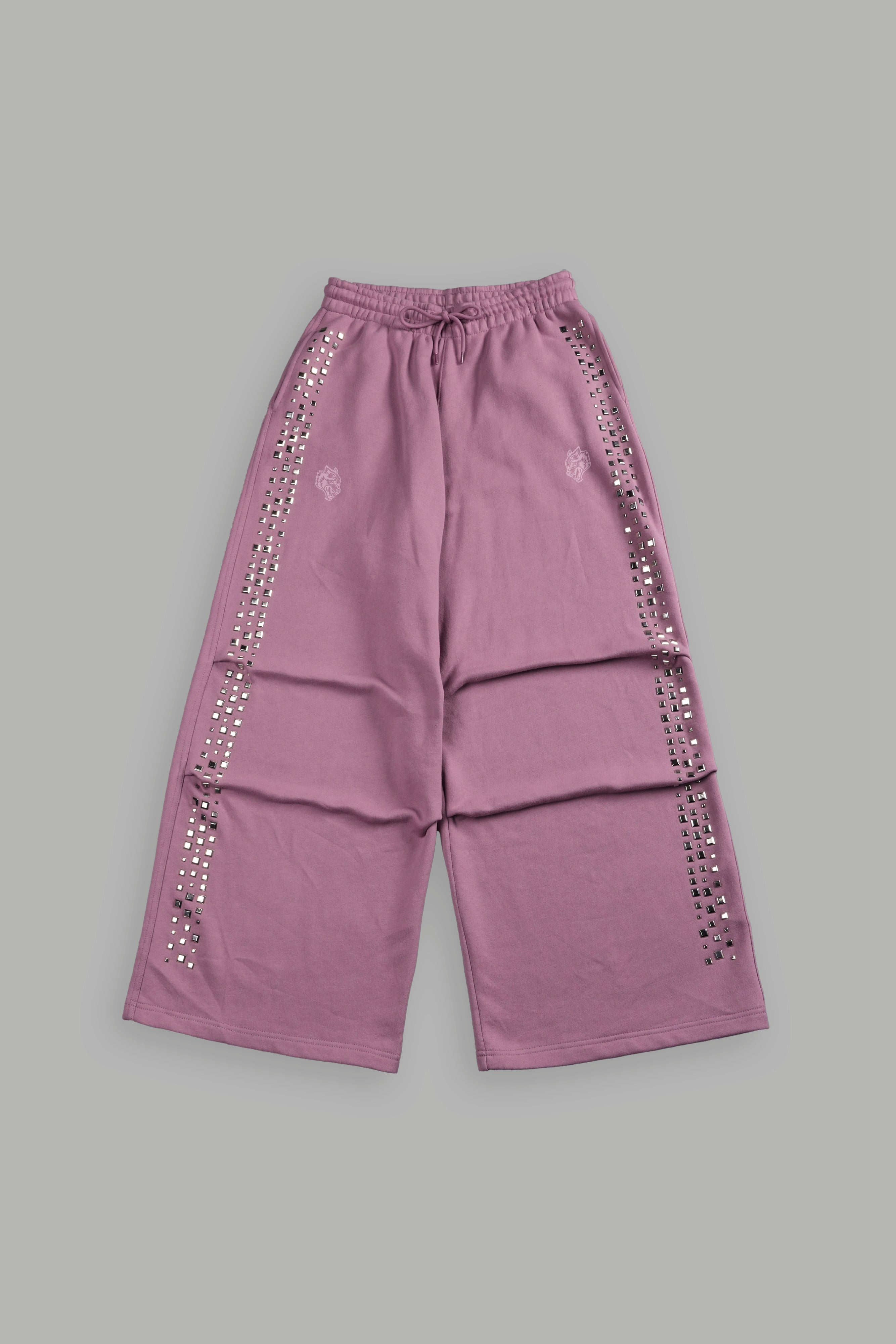 Dual Stud Mia Sweat Pants in Pink Smoke