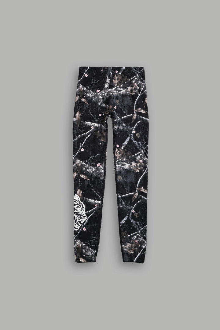 Big Wolf "Everson Seamless" Huxley Scrunch Leggings in Darc Blossom Woodland Camo