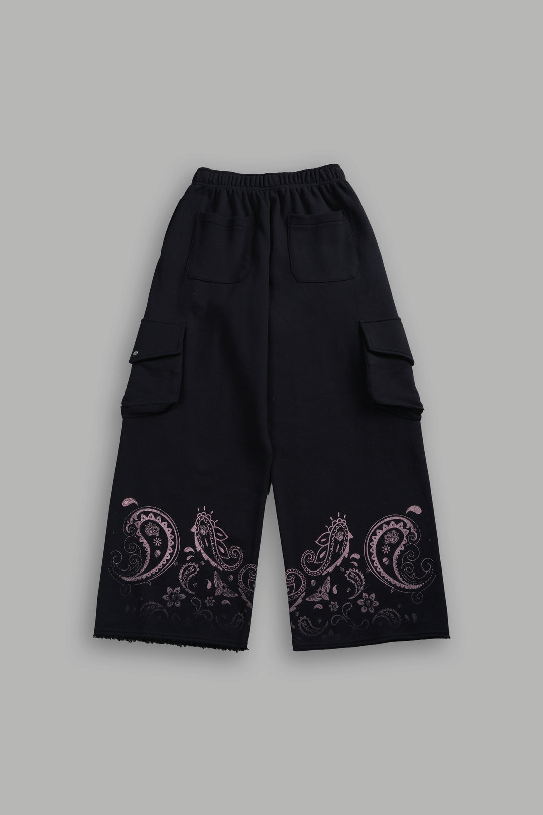 Faded Paisley Durst Cargo Sweats in Black