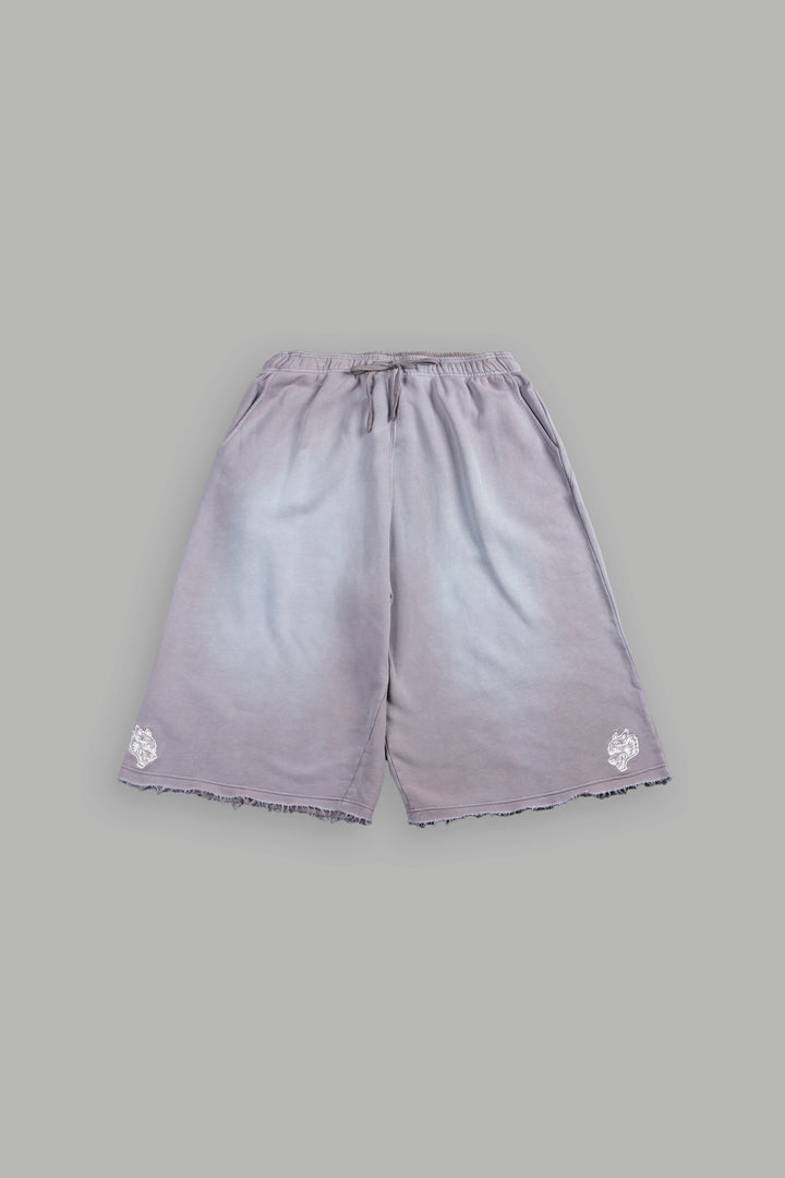 Dual Wolf She Capri Sweat Pants In Pale Gray Super Sun Fade