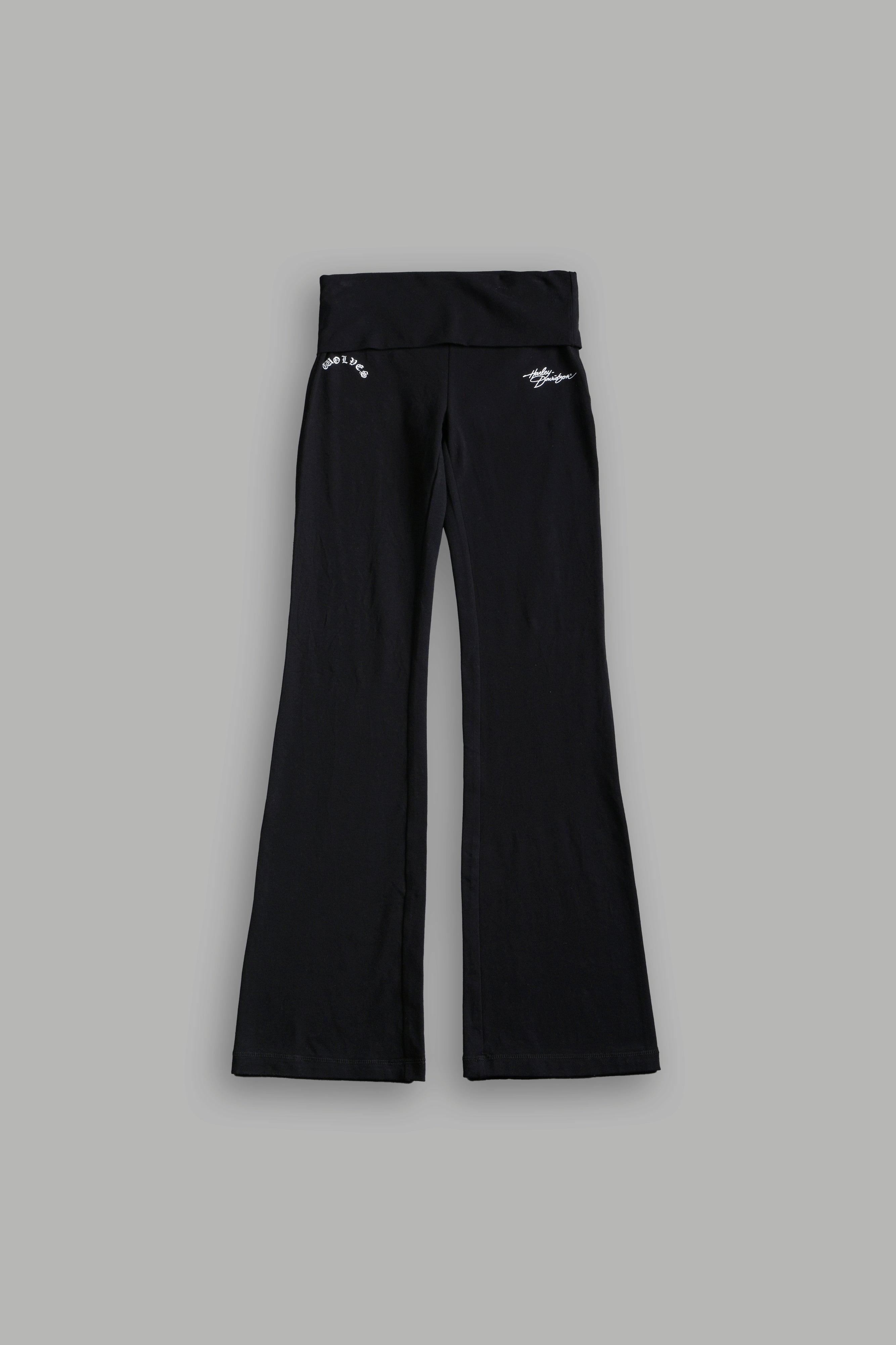 Harley Wolves Romy Foldover Pants in Black
