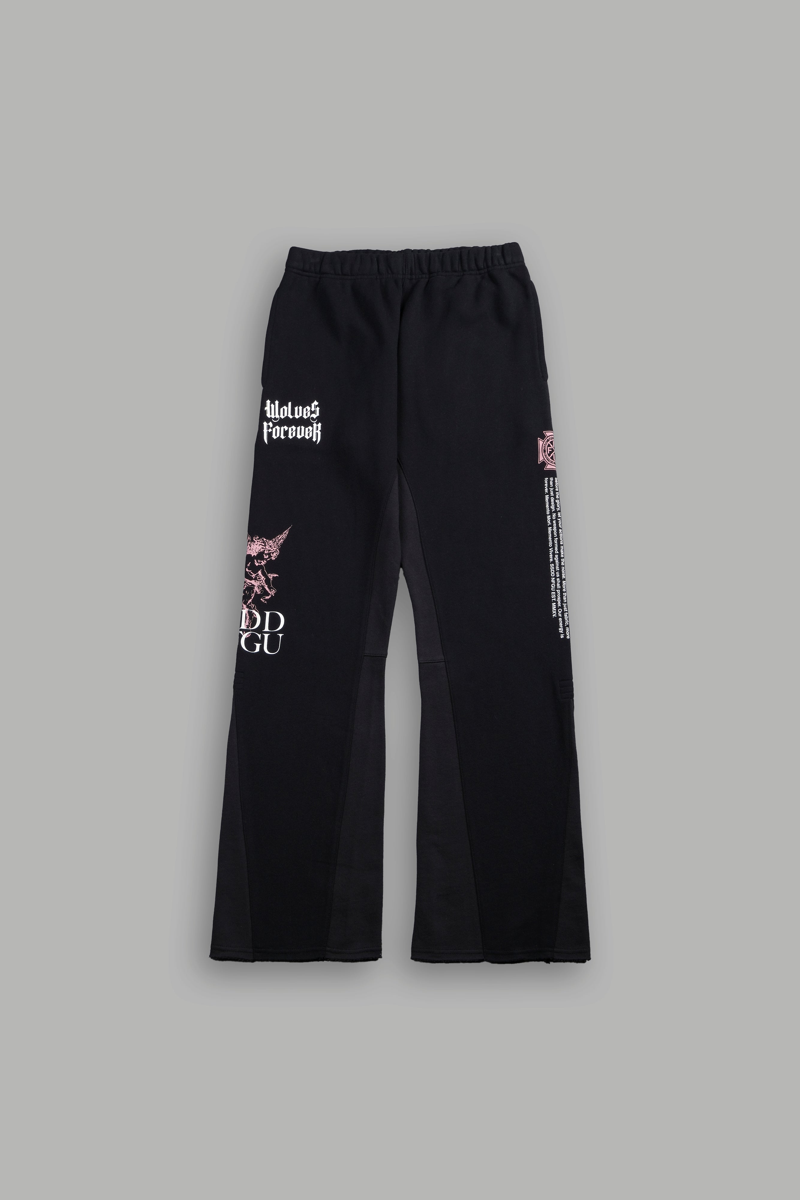 Everlasting She Flare Sweat Pants in Black