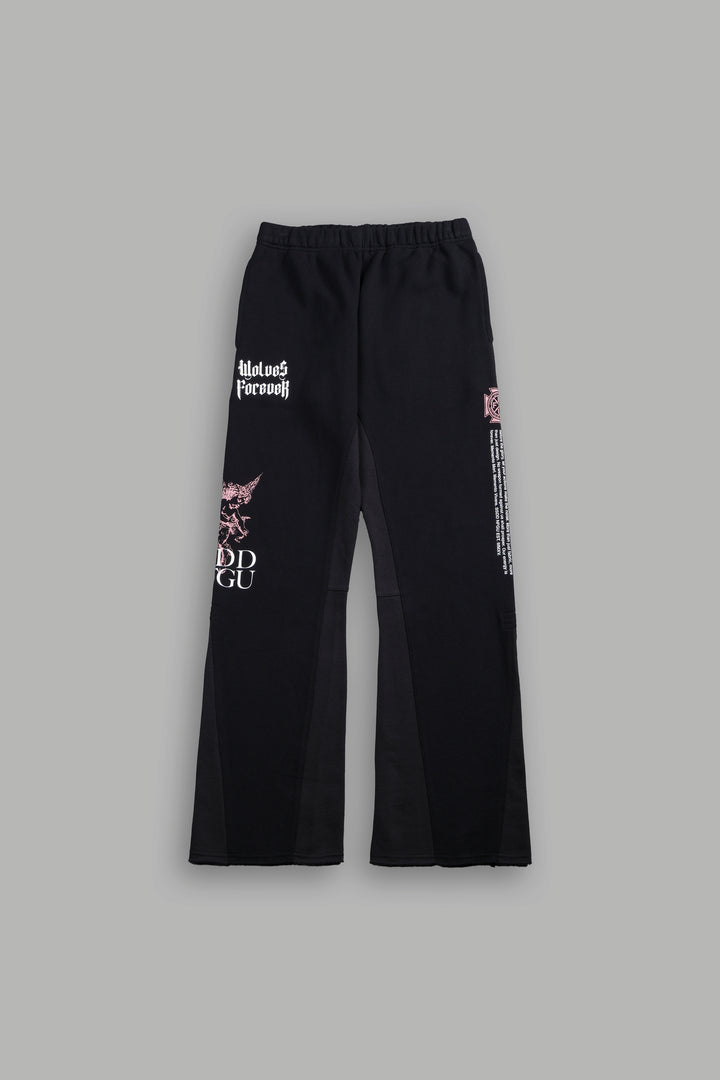 Everlasting She Flare Sweat Pants in Black