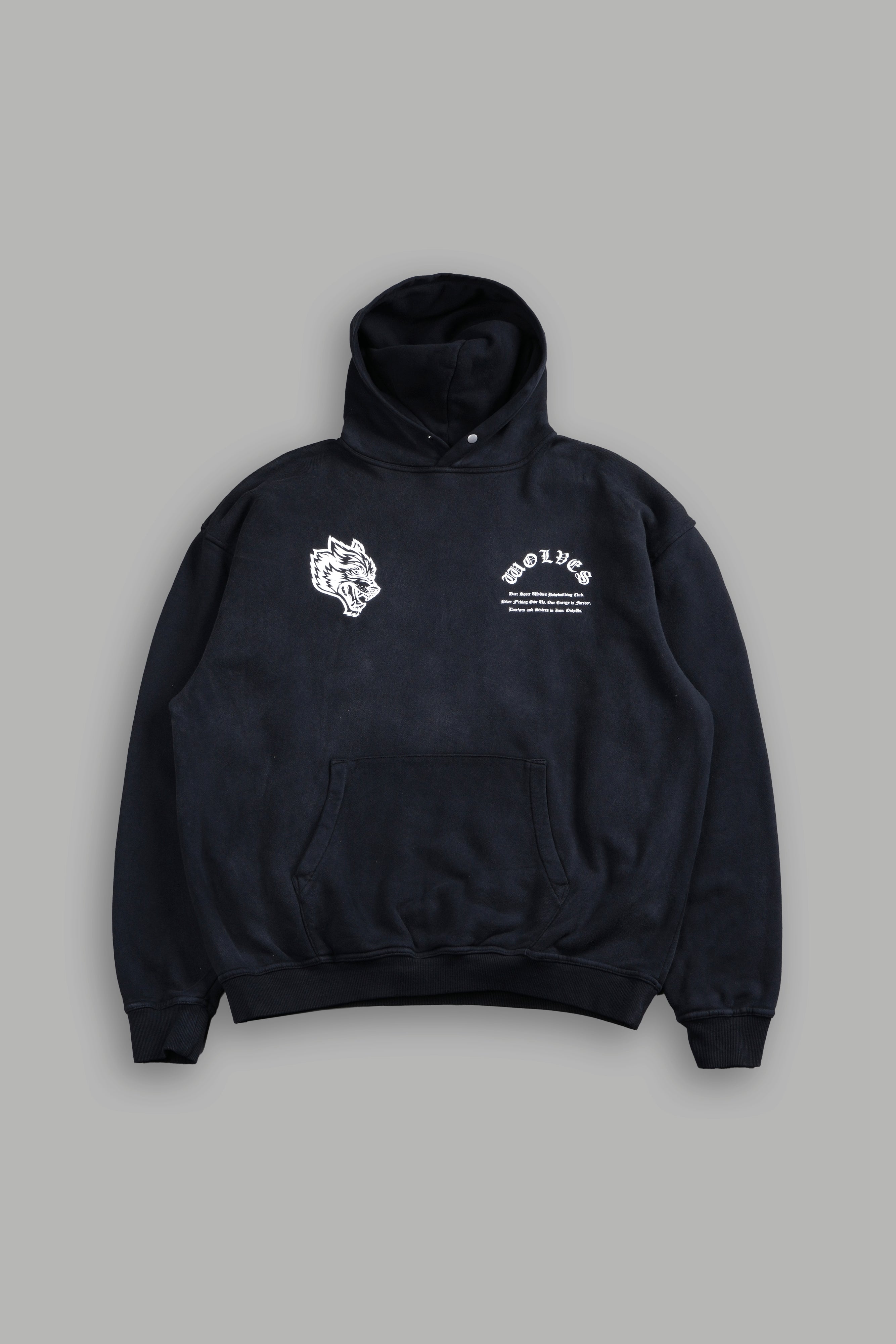 The Last Laugh "Pierce" Hoodie in Black Drift Wash