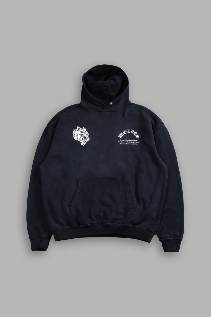 The Last Laugh "Pierce" Hoodie in Black Drift Wash