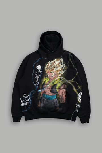 Super Saiyan Gogeta "Side-By-Side" Pierce Hoodie in Black