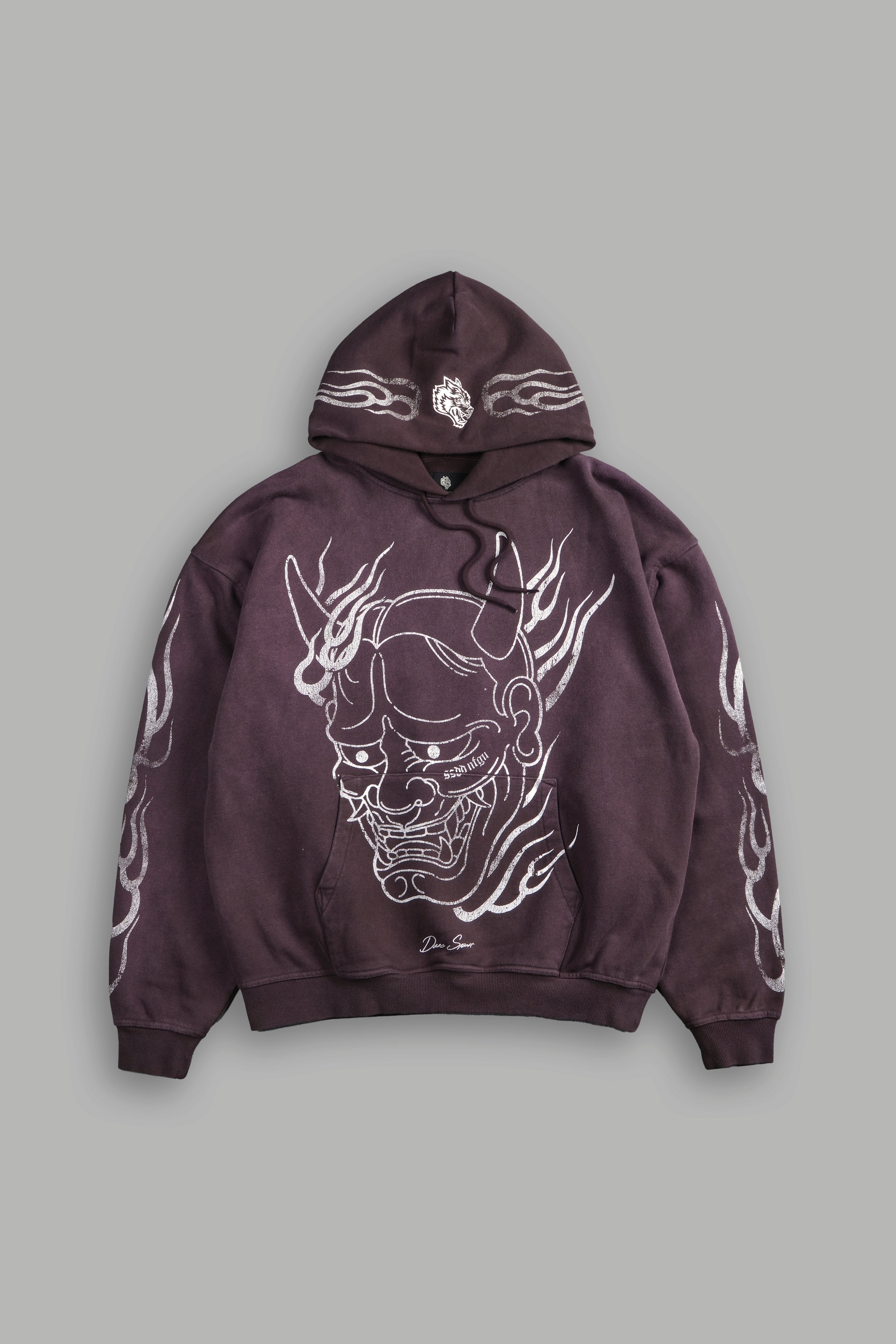 Oni Fire "Grunge" Hoodie in Darc Garnet Horizon Sun Fade