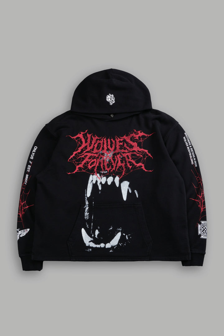 Blood Thirsty Webs "Moaty" Hoodie in Black