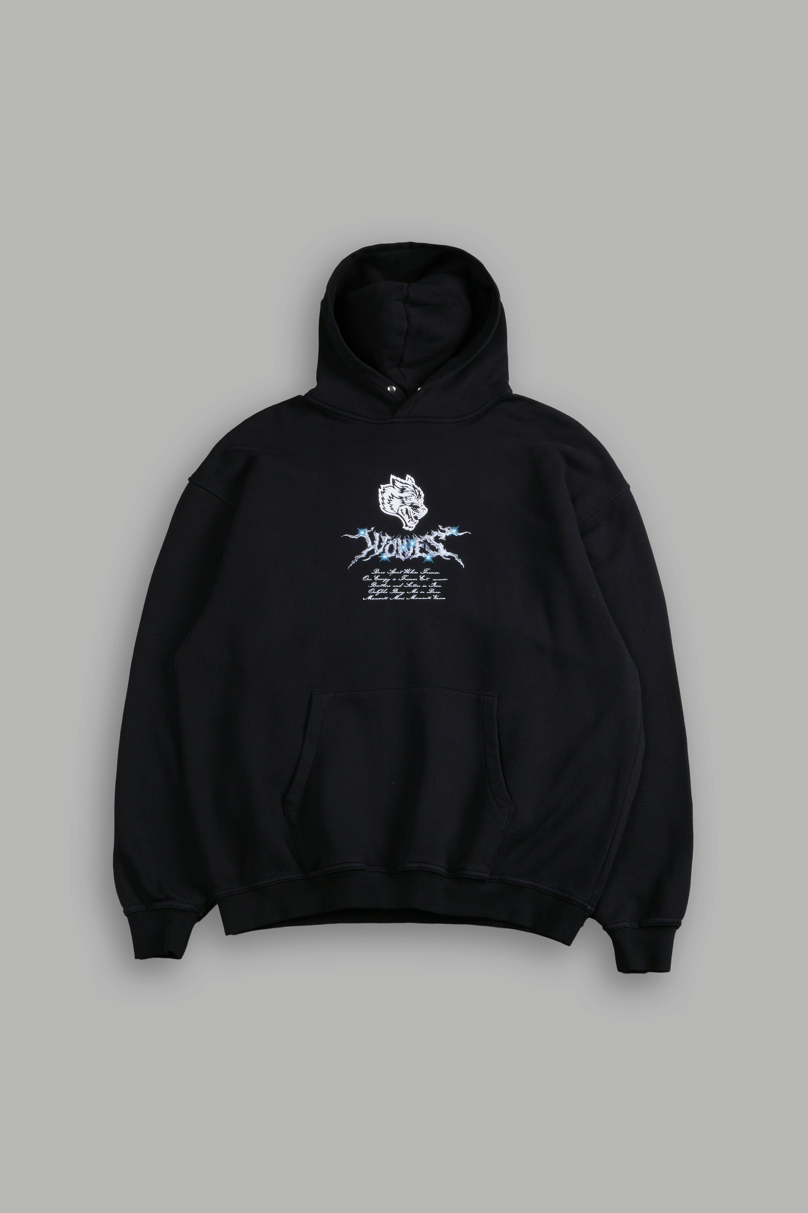 Iron Moth "Pierce" Hoodie in Black