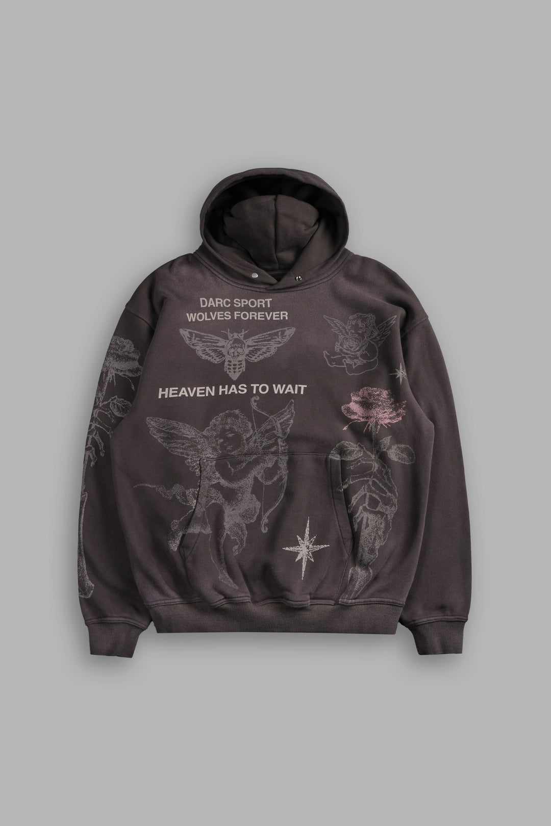 Sacred Flash "Pierce" Hoodie in Darc Brown Drift Wash