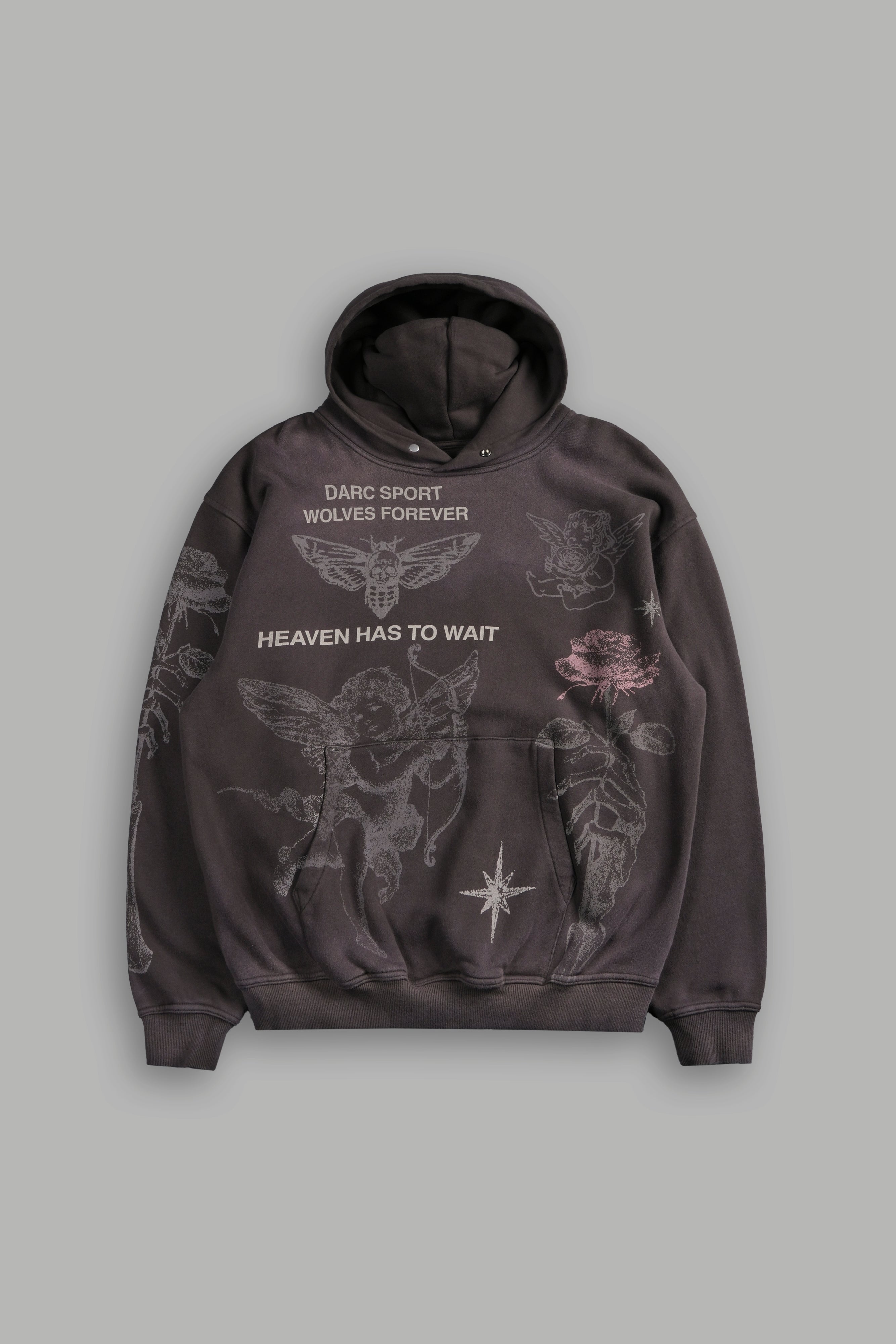 Sacred Flash "Pierce" Hoodie in Darc Brown Drift Wash