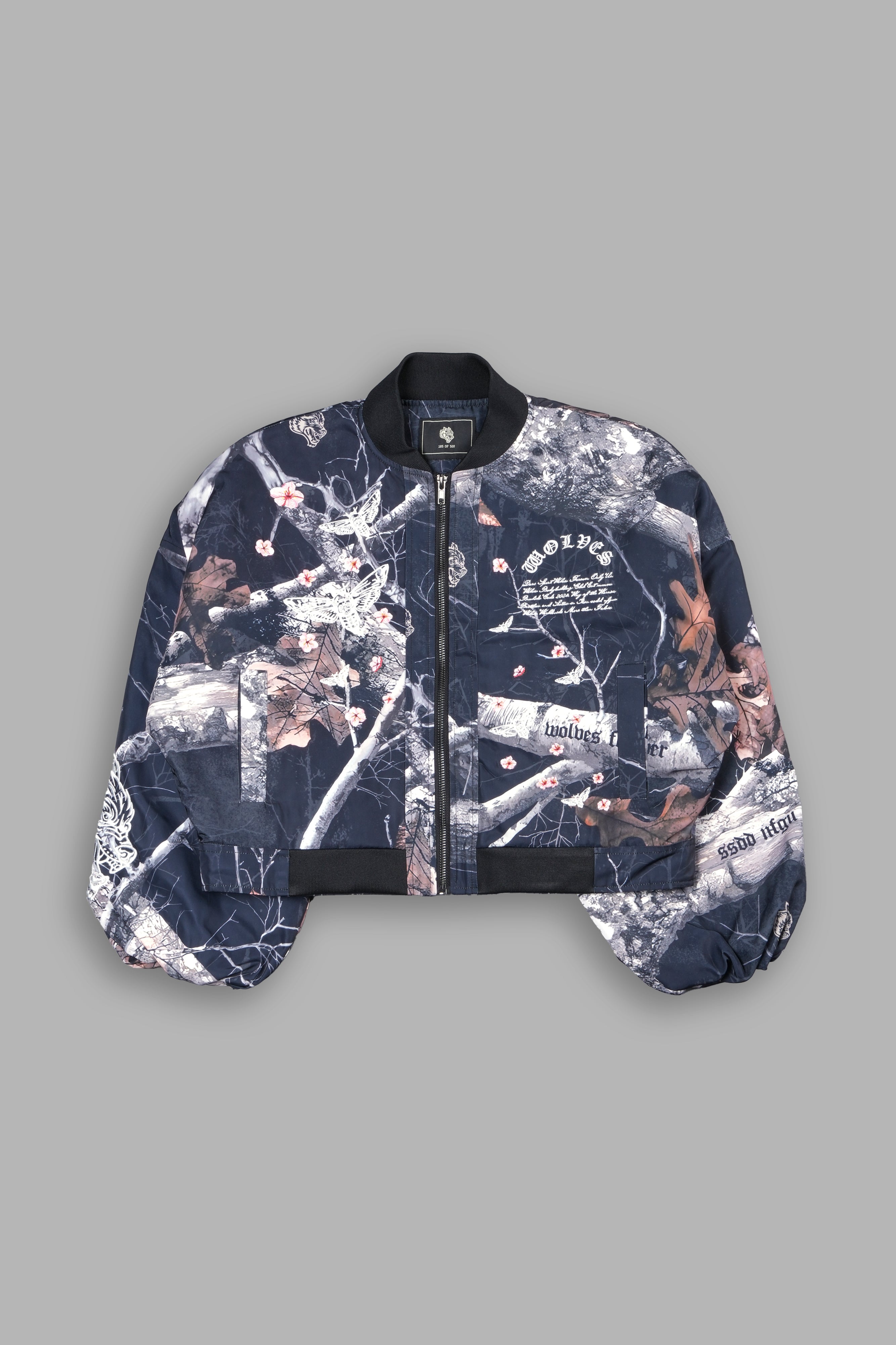 Freedom She Bomber Jacket in Darc Woodland Camo