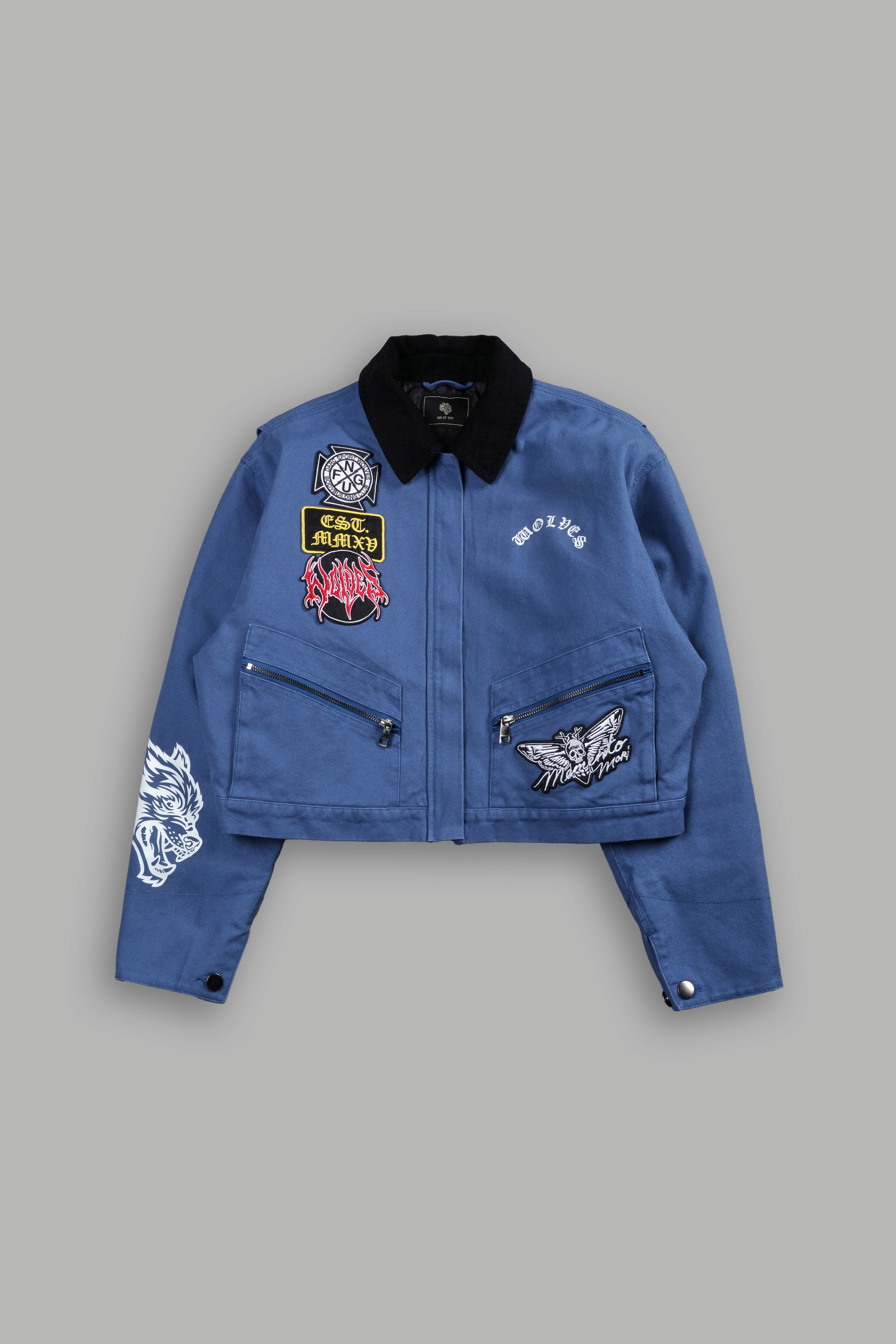 Her Grit Wayland Cropped Jacket in Denim