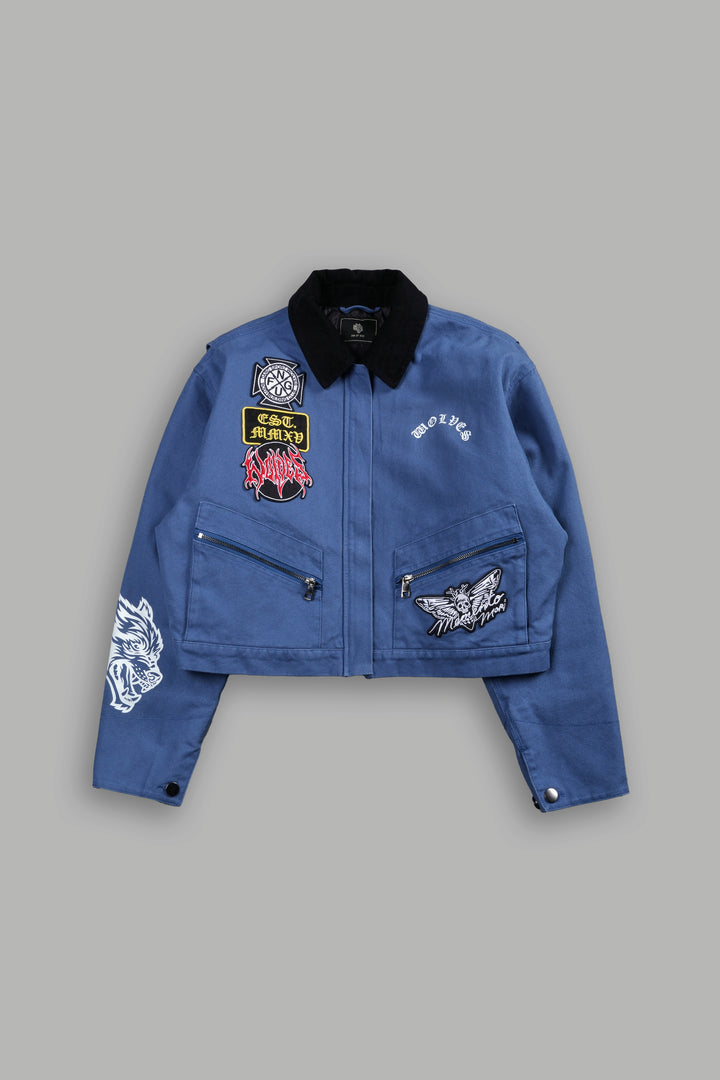Her Grit Wayland Cropped Jacket in Denim