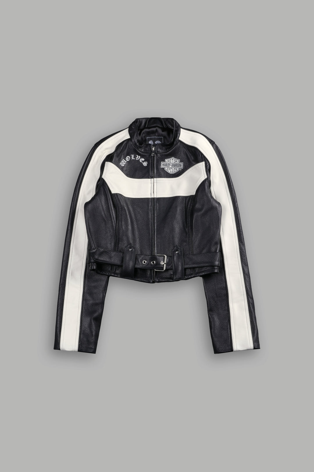 Harley-Davidson Wolves Celina Moto Jacket in Black/White