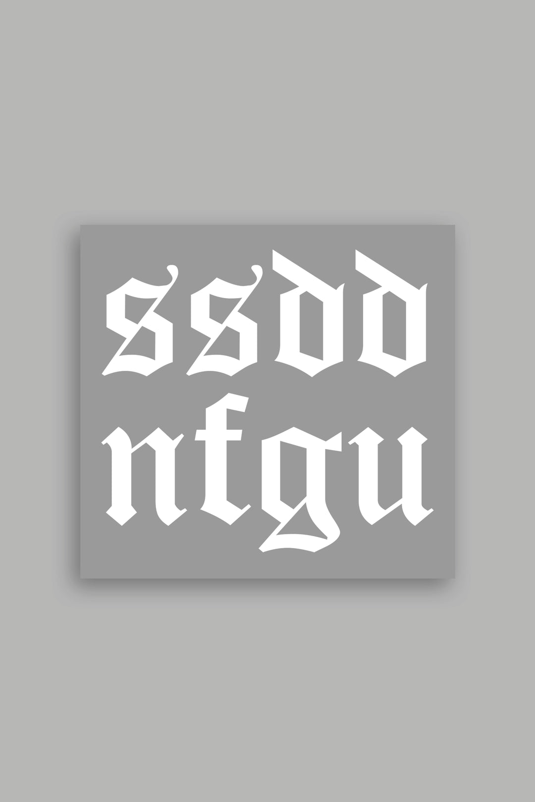 SSDDNFGU Small Vinyl Decal in White