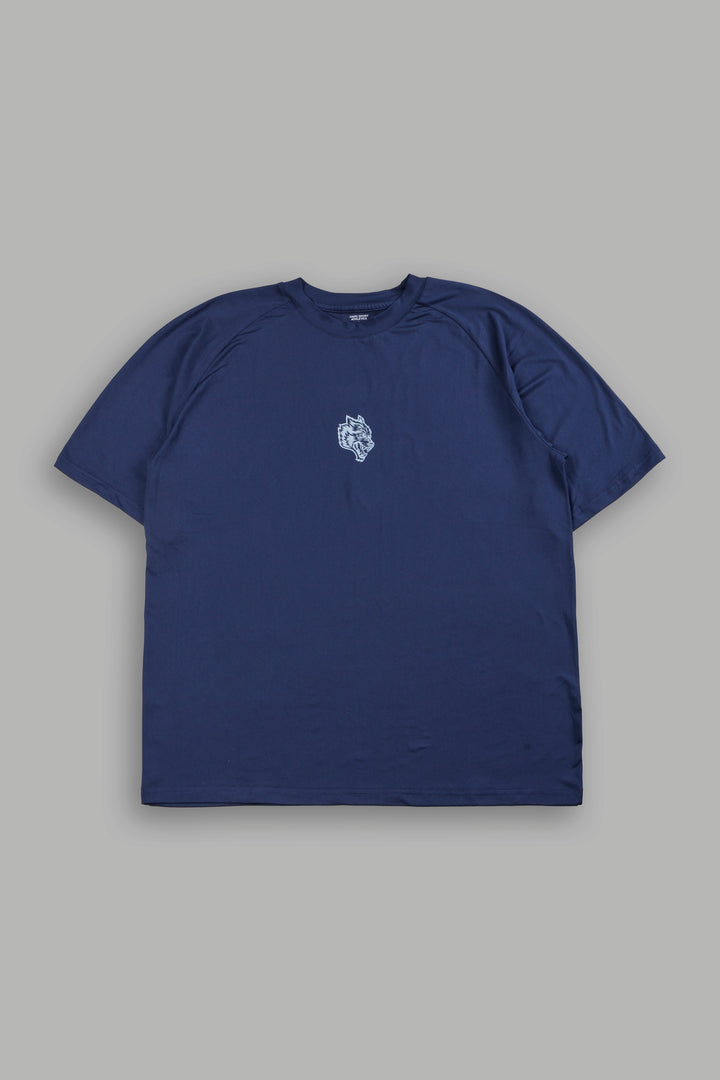 Pyramid V3 Dry Wolf Raglan Ss Tee In Navy