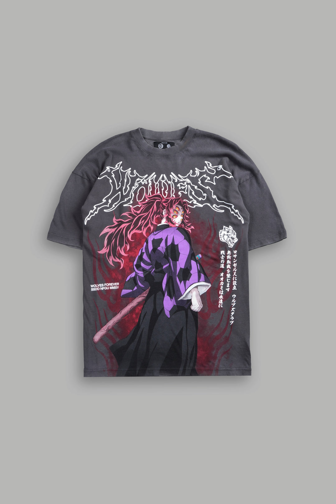 Blood Moon Premium Oversized Tee in Wolf Gray